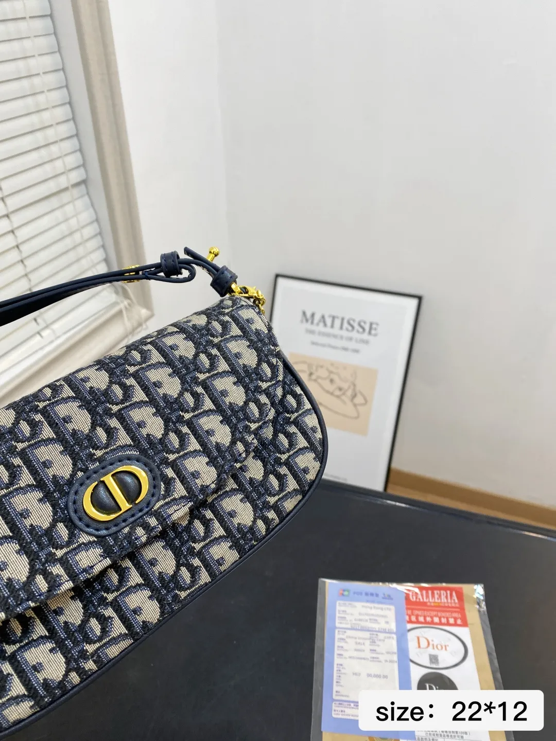 🅿️💰165 配折叠盒 尺寸22*12 迪奥CD链条包 Dior 迪奥 全新Caro系列 包袋 复古与未来感并存 新品MONTAIGNE藤格纹链条包单肩斜挎包 3121