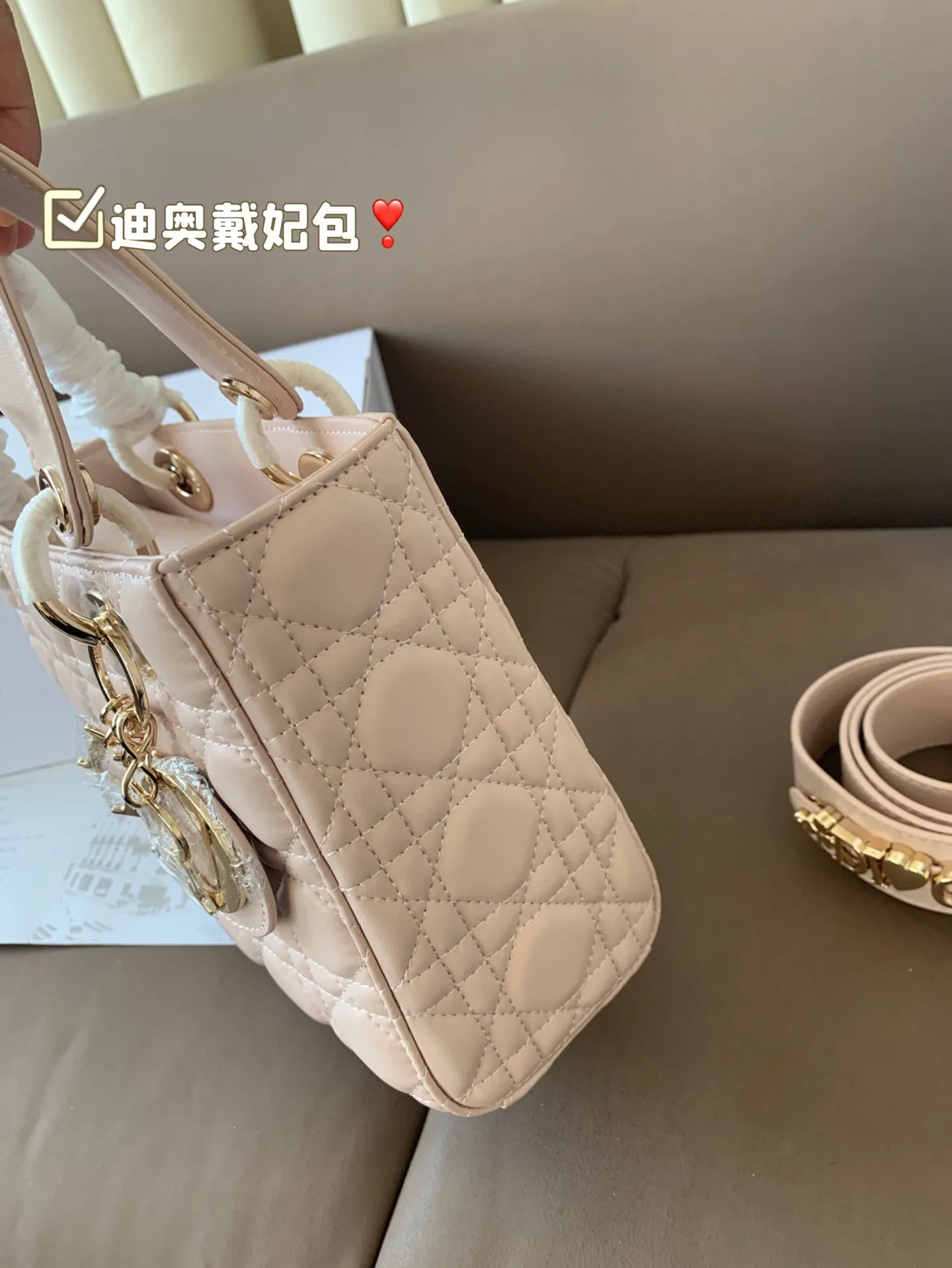 P185 折叠盒 迪奥戴妃包 sDior戴妃包太好看了吧! 优雅指数拉满 搭配简洁风格的衣服整个人气质就上来了 而且容量完全可以满足日常要求 日常聚会逛街都很方便~ 尺寸20*18