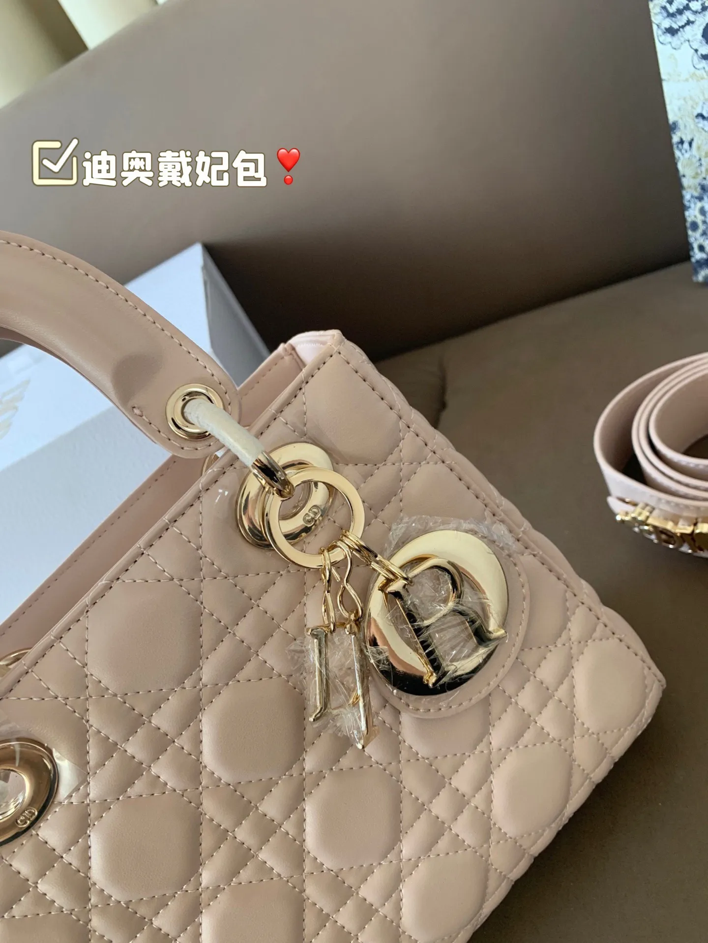 P185 折叠盒 迪奥戴妃包 sDior戴妃包太好看了吧! 优雅指数拉满 搭配简洁风格的衣服整个人气质就上来了 而且容量完全可以满足日常要求 日常聚会逛街都很方便~ 尺寸20*18