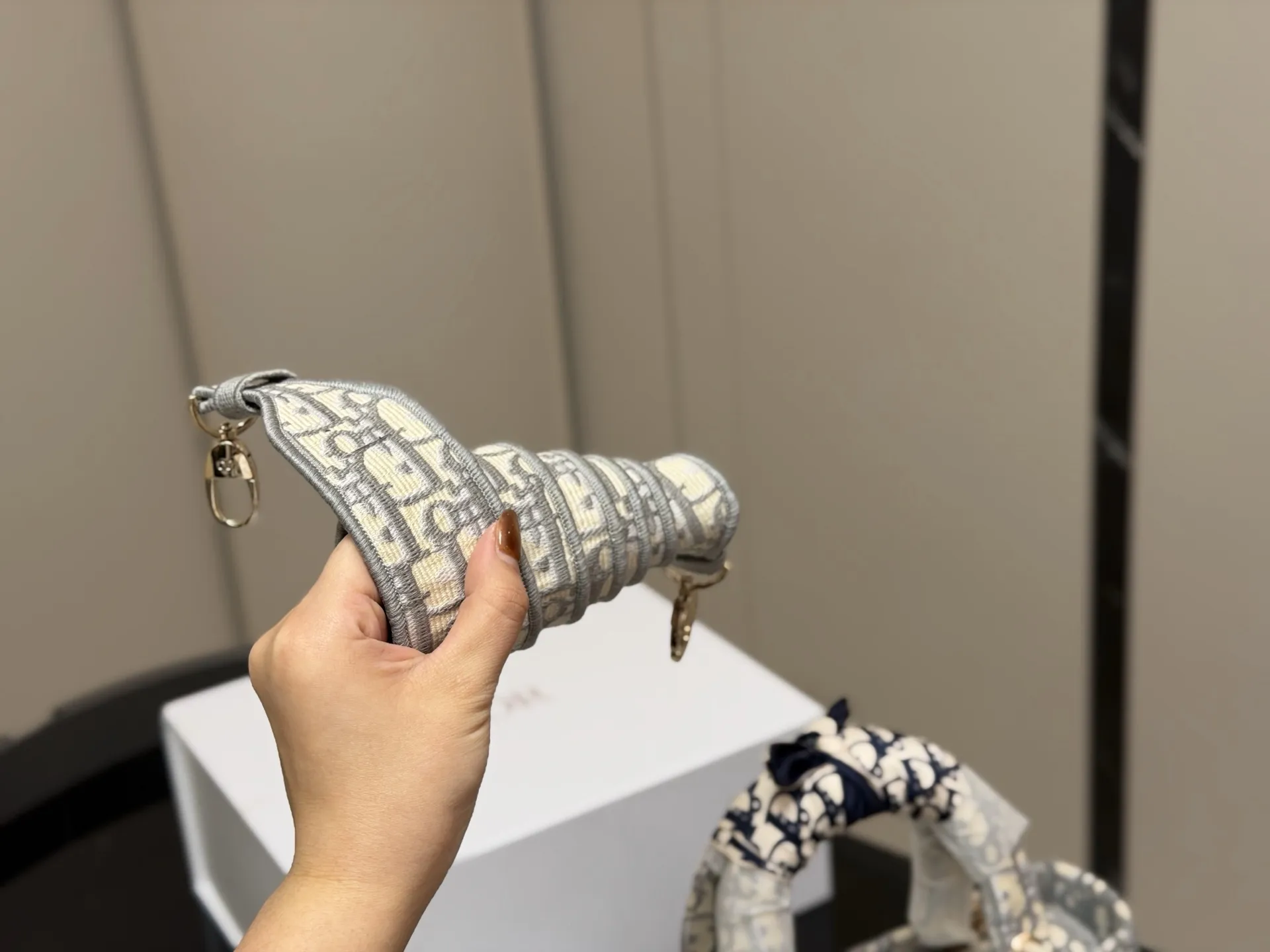 &yen;295 配折叠盒 size：24*20cm 迪奥 刺绣戴妃包 现代休闲且优雅 刺绣宽肩带 特别！特别！！！