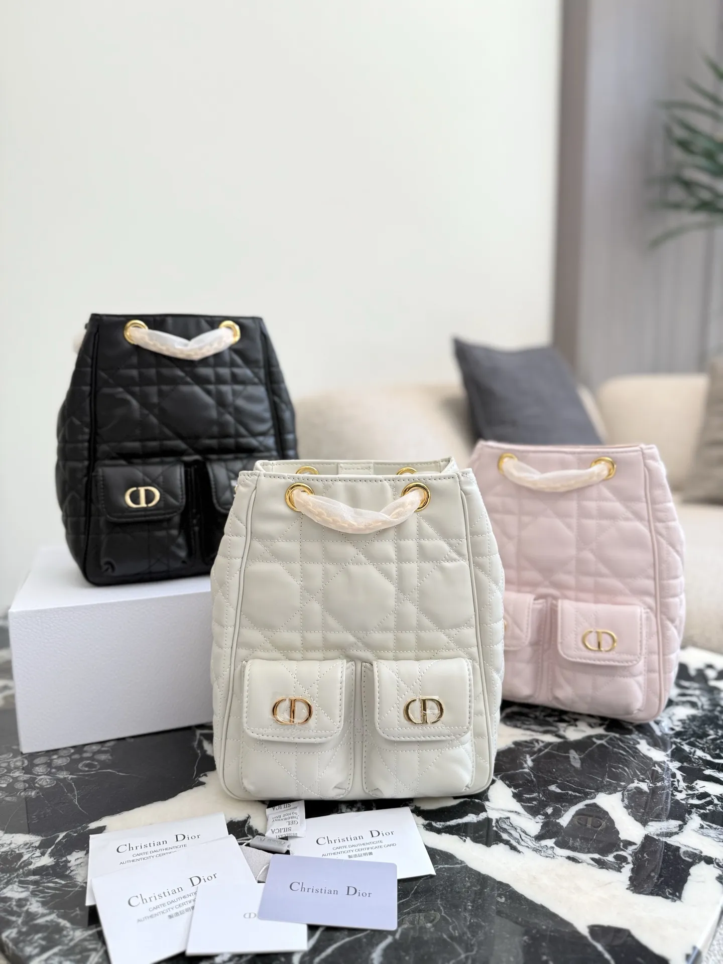 p305 原版牛皮 Dior 这两季的全新包型，从单肩包到双肩包 分别来自 25秋冬、26早春系列 的四款手袋，单肩包、双肩包都挺百搭实用。 只是 Voyage 有点幻视 Givenchy，D-Dream 有点形似香的 25。