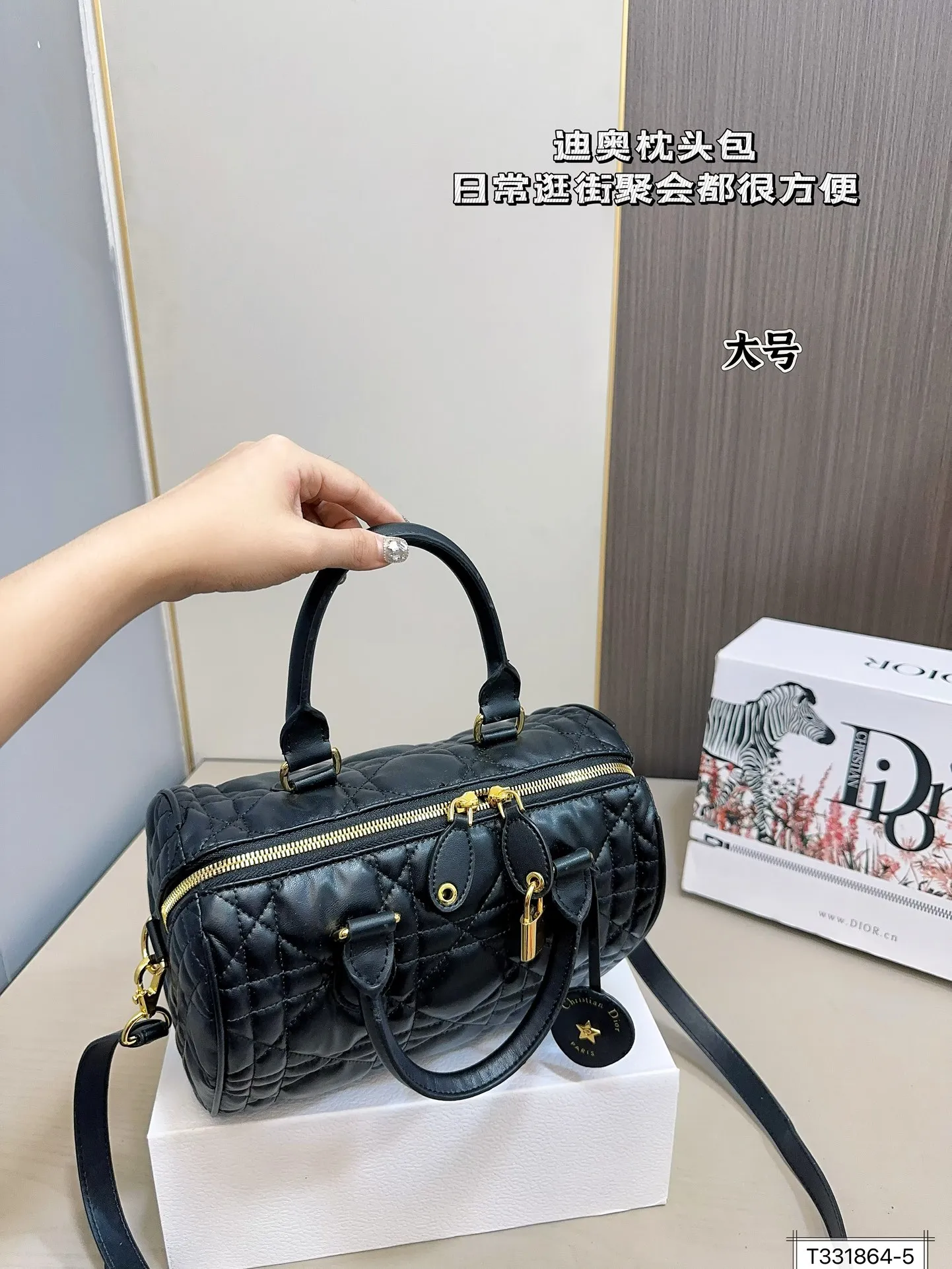 💰180/175 全套包装 迪奥枕头 时尚达人的心头好枕头包大家都知道 能装,耐造~ 最近最火热度最高的一定是dior groove当之无愧了吧! 推荐五颗日常出门容量绰绰有余! 尺寸:25 20/20 15