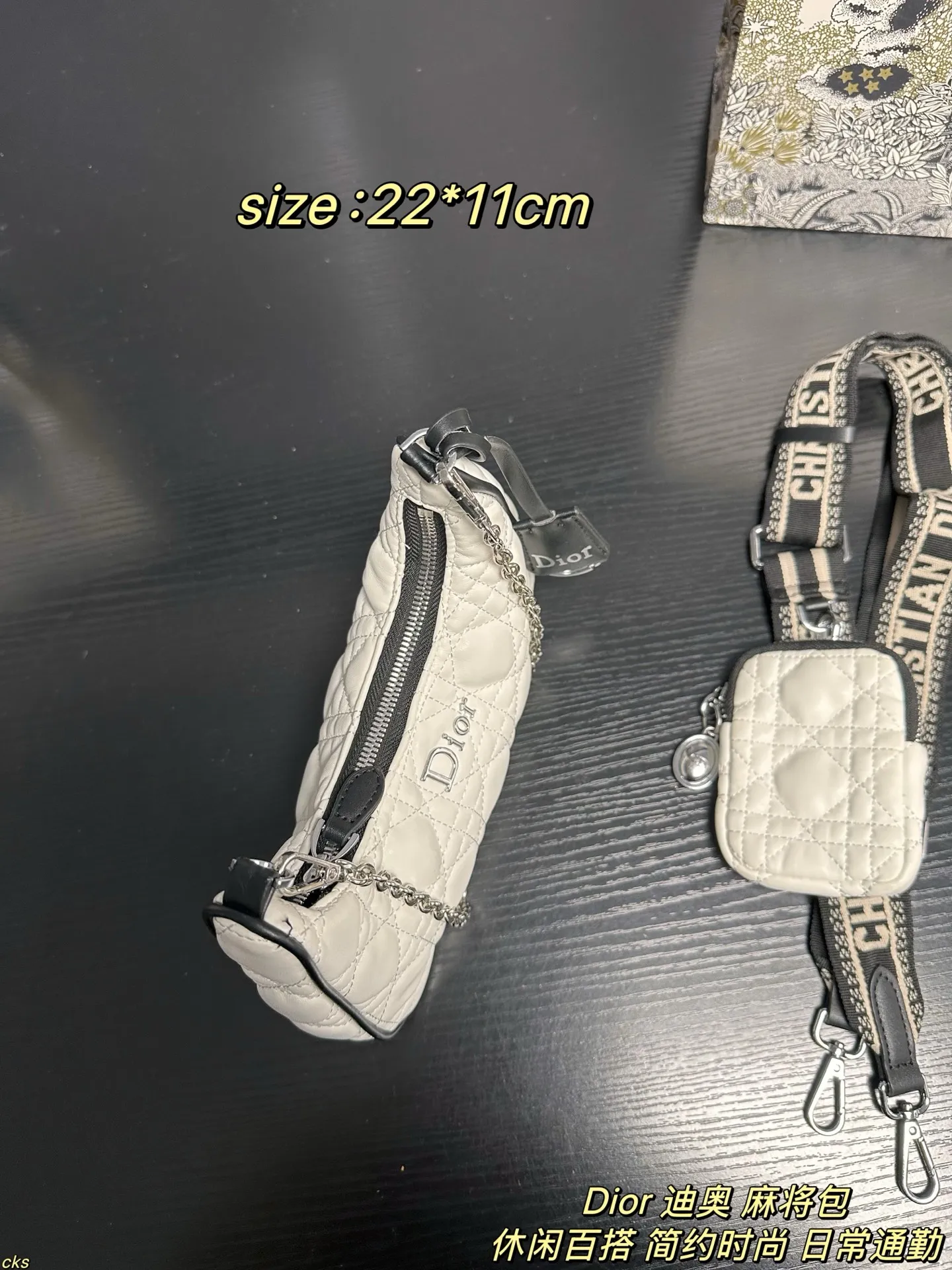 P135配盒 Dior 迪奥 麻将包 迪奥三合一 最近设计，真的都太火了！独特一款面料，可以说是非常实用了：防水、耐磨、轻便，而且四季都可以背，冬天的厚重感或夏天的运动感都可以轻松驾驭。尼龙包整的这么精致太喜欢了 尺寸：22*11cm