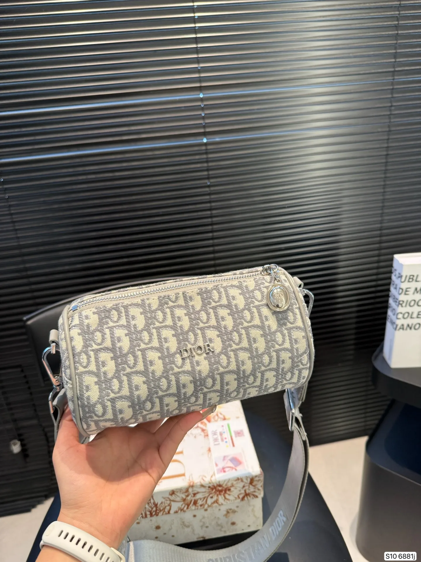 P100 配盒子 迪奥枕头包出货了💓超级百搭的胸包,肩背斜挎超级实用,系运动与时装皆可 超大容量 尺寸 :20 12 货号6881