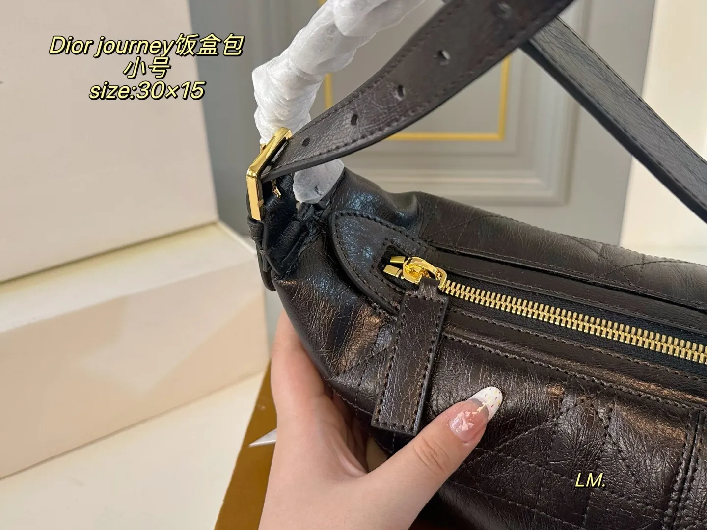 P240 小号(折叠盒) size:30×15 DIOR迪奥新款journey饭盒包💕 自带松弛感的hobo包 慵懒随性 可调节肩带,随意变换多钟背法 质感无敌,手感软糯 时尚百搭‼️