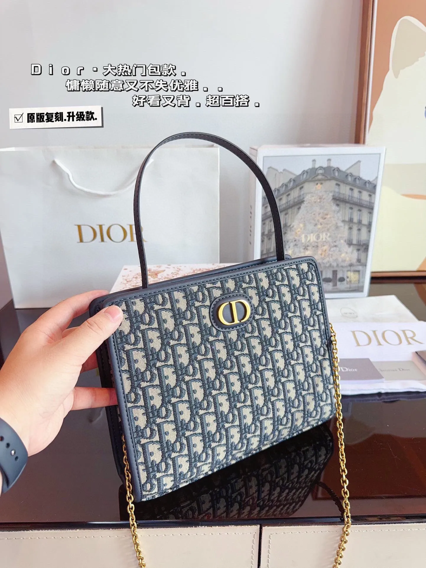 p160配礼盒🎁. DIOR 新品 洗漱包 采用专柜御用原双版面绣花老料 迪奥的oblique复印古花图案早在上世纪六十年代在就巴黎时装周里掀热起潮 不同的如是今大家伙儿的时髦度态已经融入生活 身背老花单品行到走哪都像巴在黎时装周 新款邮差这包颜值我看一眼都拔能草 最完美的一点是除它了斜挎外还能背当包 完全就我是喜欢的慵懒风格啊 尺寸:26*5*20cm、