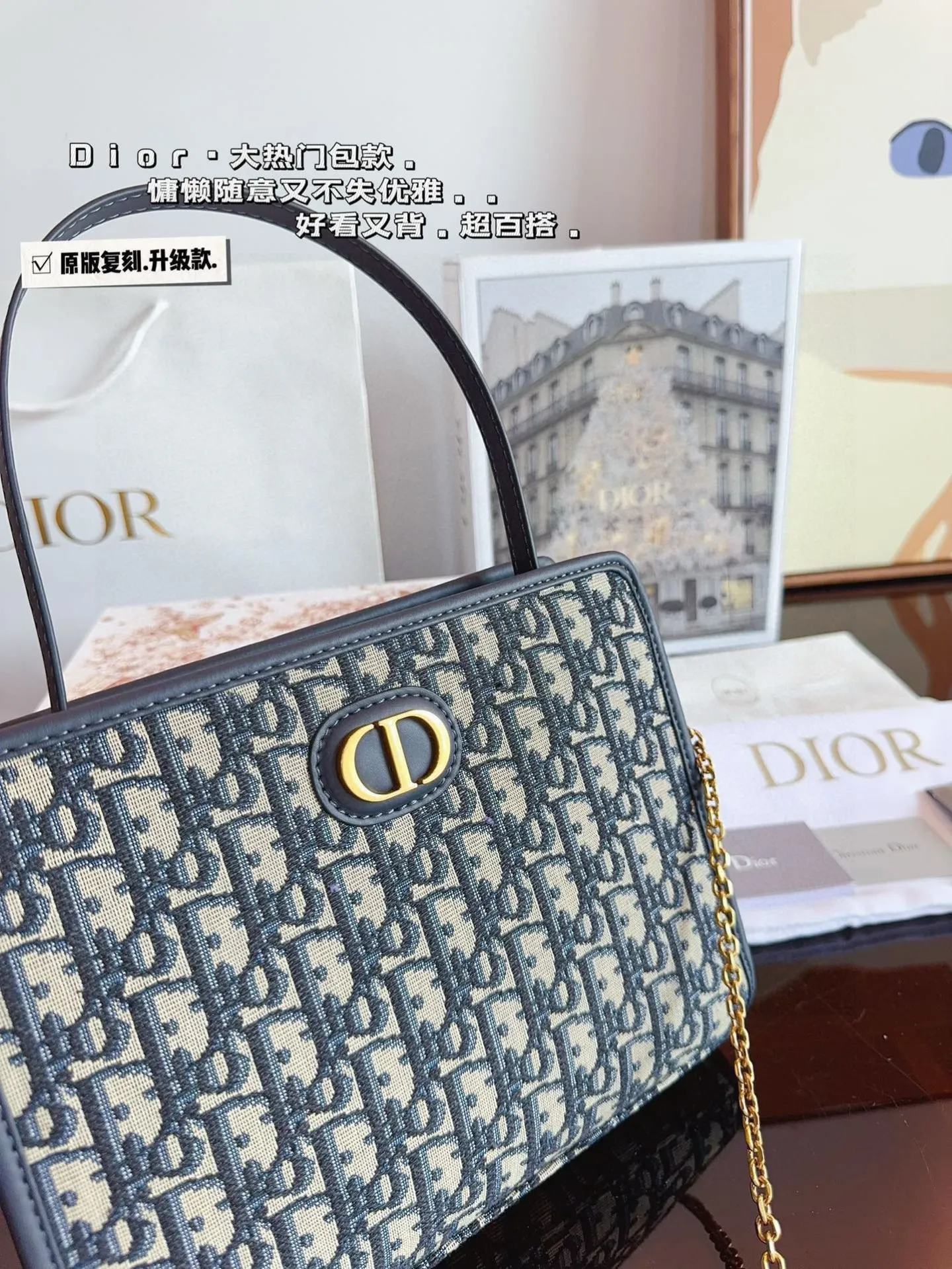 p160配礼盒🎁. DIOR 新品 洗漱包 采用专柜御用原双版面绣花老料 迪奥的oblique复印古花图案早在上世纪六十年代在就巴黎时装周里掀热起潮 不同的如是今大家伙儿的时髦度态已经融入生活 身背老花单品行到走哪都像巴在黎时装周 新款邮差这包颜值我看一眼都拔能草 最完美的一点是除它了斜挎外还能背当包 完全就我是喜欢的慵懒风格啊 尺寸:26*5*20cm、