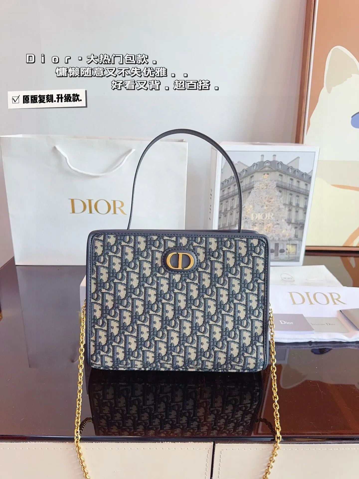 p160配礼盒🎁. DIOR 新品 洗漱包 采用专柜御用原双版面绣花老料 迪奥的oblique复印古花图案早在上世纪六十年代在就巴黎时装周里掀热起潮 不同的如是今大家伙儿的时髦度态已经融入生活 身背老花单品行到走哪都像巴在黎时装周 新款邮差这包颜值我看一眼都拔能草 最完美的一点是除它了斜挎外还能背当包 完全就我是喜欢的慵懒风格啊 尺寸:26*5*20cm、