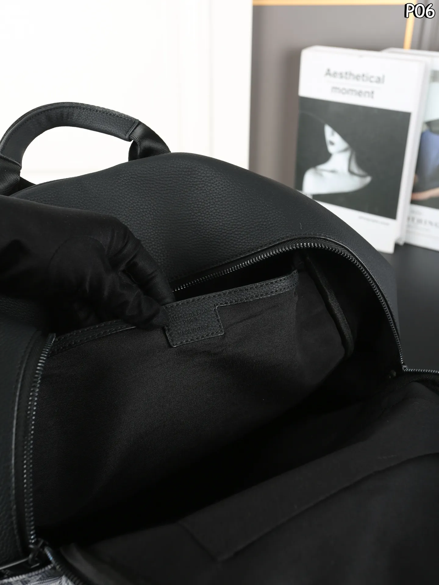 P180 DIOR迪奥 双肩包背包 可调节肩带拉链开合 Oblique 提花帆布拼粒面小牛皮 双肩包 男女通用背包 大容量书包 经典百搭 尺寸:30×41