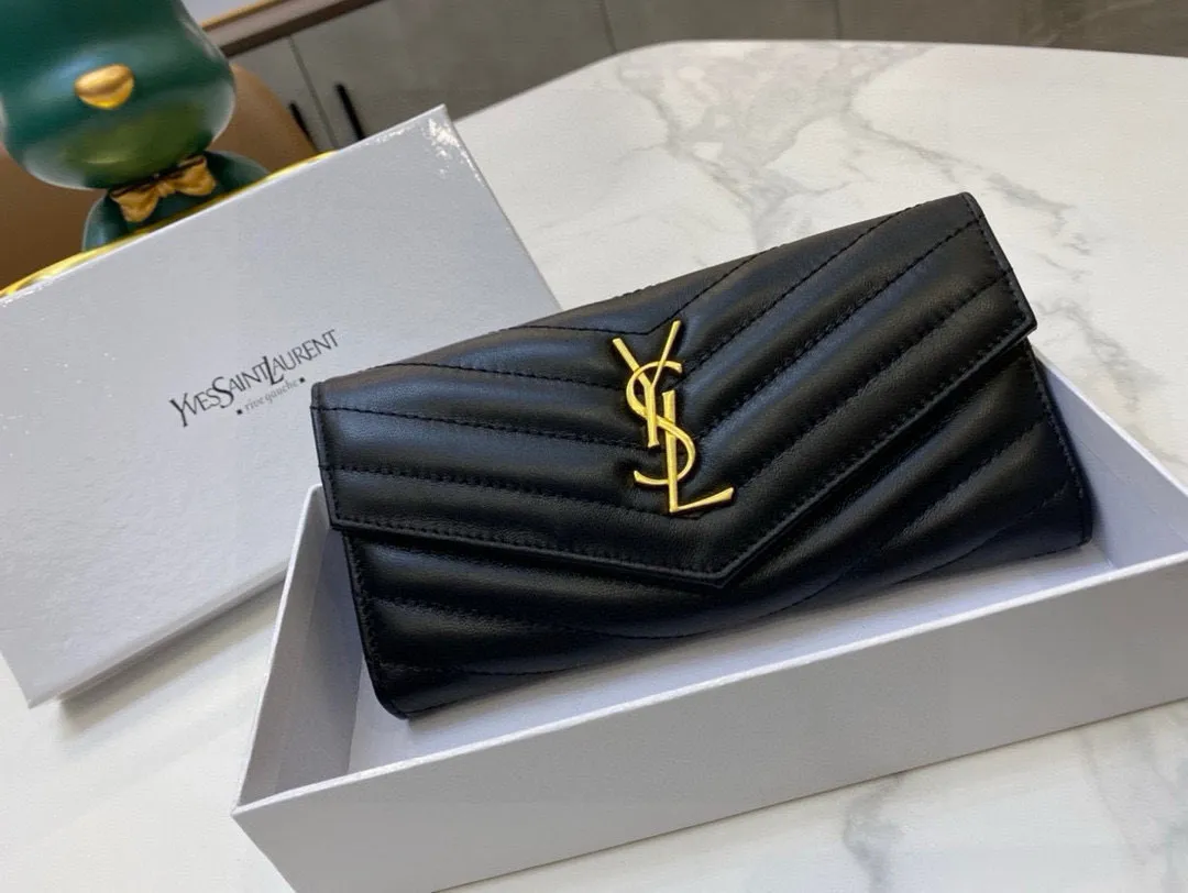 📢📢📢p100 3851 圣罗兰 专柜🔥爆款 女士钱包 两折款 💕顶级羊皮 1:1原单品质 简单百搭 大容量 💕超级美哦 💥 19 10