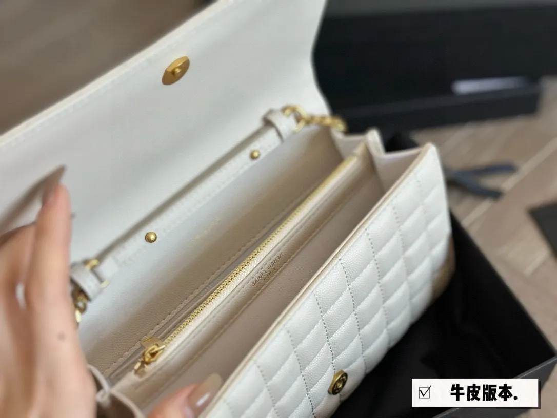 💰160 牛皮配盒 size:23*13cm 圣罗兰YSL鱼子酱信封包 cassandre 信封包 经典包包推荐哦! 手拿 肩背都好看哦 超精致 细节完美!