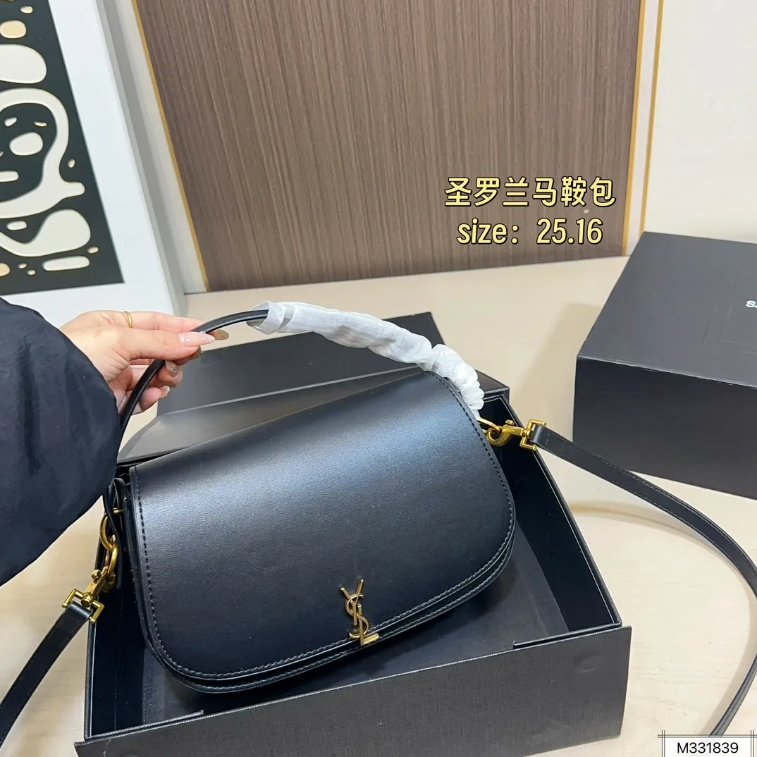 💰155 折叠盒 尺寸25.16 圣罗兰最新款马鞍包Voltaire 超chic的 尽显极致的圣罗兰ysl超级百搭哦！