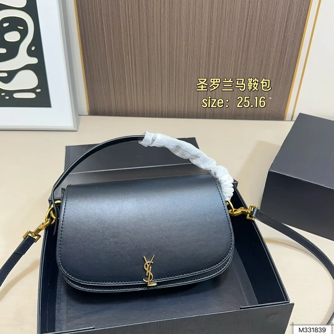 💰155 折叠盒 尺寸25.16 圣罗兰最新款马鞍包Voltaire 超chic的 尽显极致的圣罗兰ysl超级百搭哦!