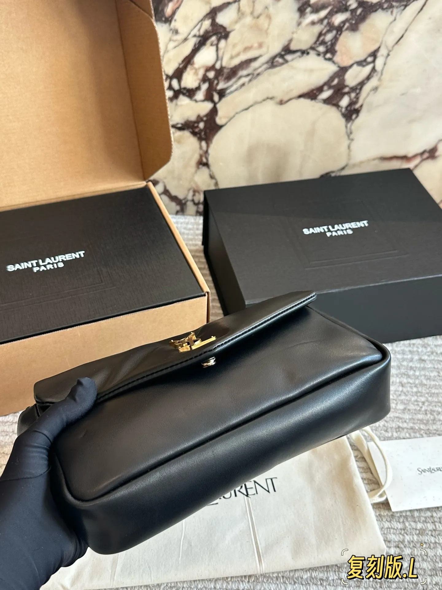 💰200 全套包装 牛皮版本 size 25 12cm ysl LOULOU PUFFER 绗缝云朵包 手感柔软细腻 搜索🔍圣罗兰ysl