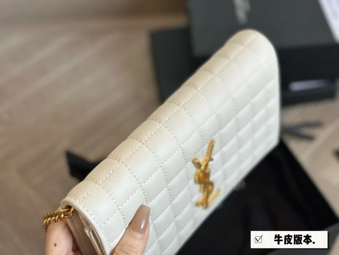 💰160 牛皮配盒 size:23*13cm 圣罗兰YSL鱼子酱信封包 cassandre 信封包 经典包包推荐哦! 手拿 肩背都好看哦 超精致 细节完美!