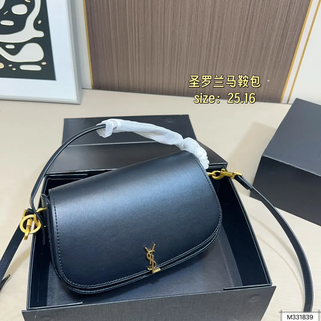 💰155 折叠盒 尺寸25.16 圣罗兰最新款马鞍包Voltaire 超chic的 尽显极致的圣罗兰ysl超级百搭哦!