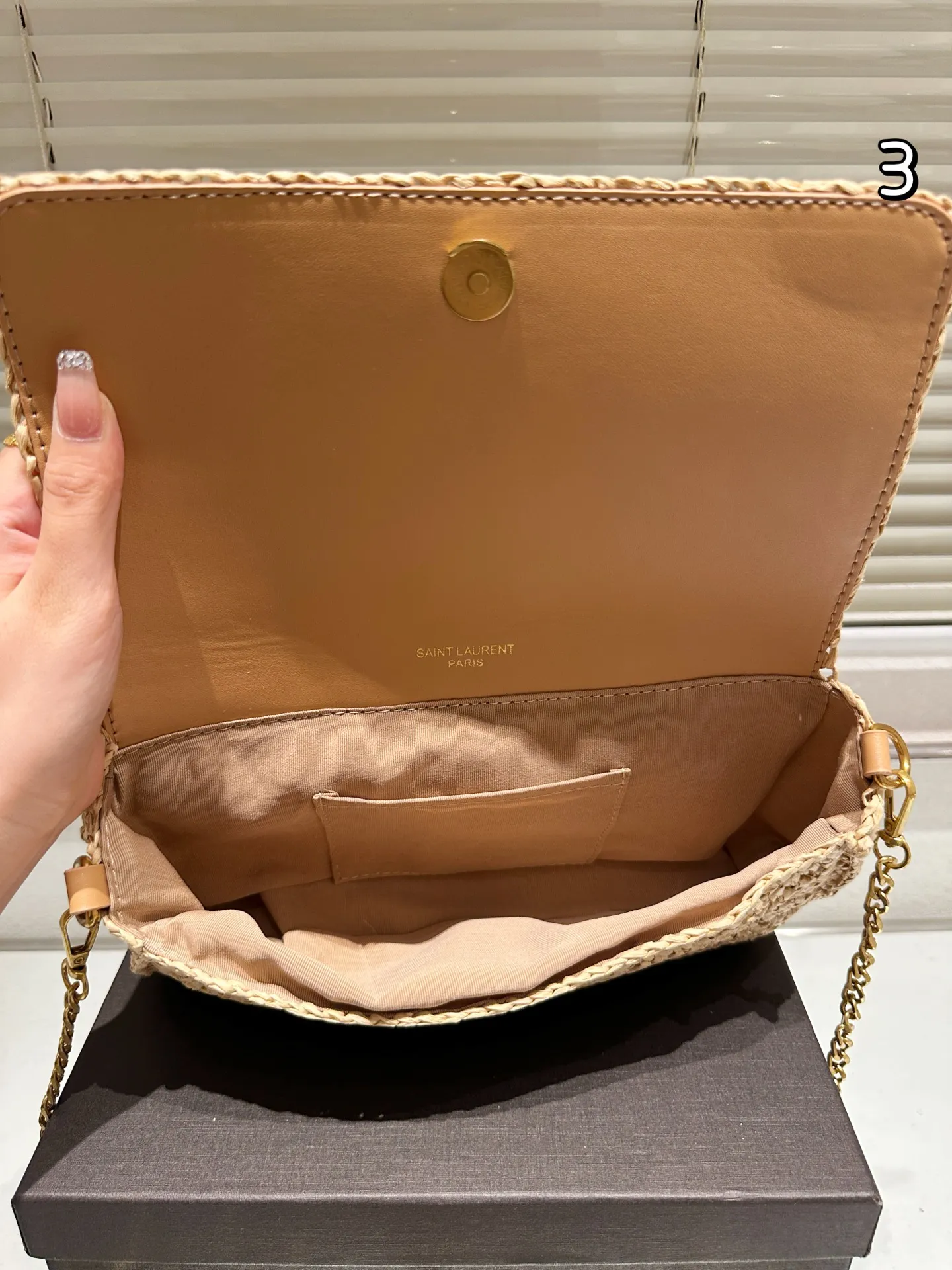 P125 Ysl圣罗兰 草编拉菲草Kate流苏包～单肩斜挎包 尺寸：27cm 礼盒包装🎁