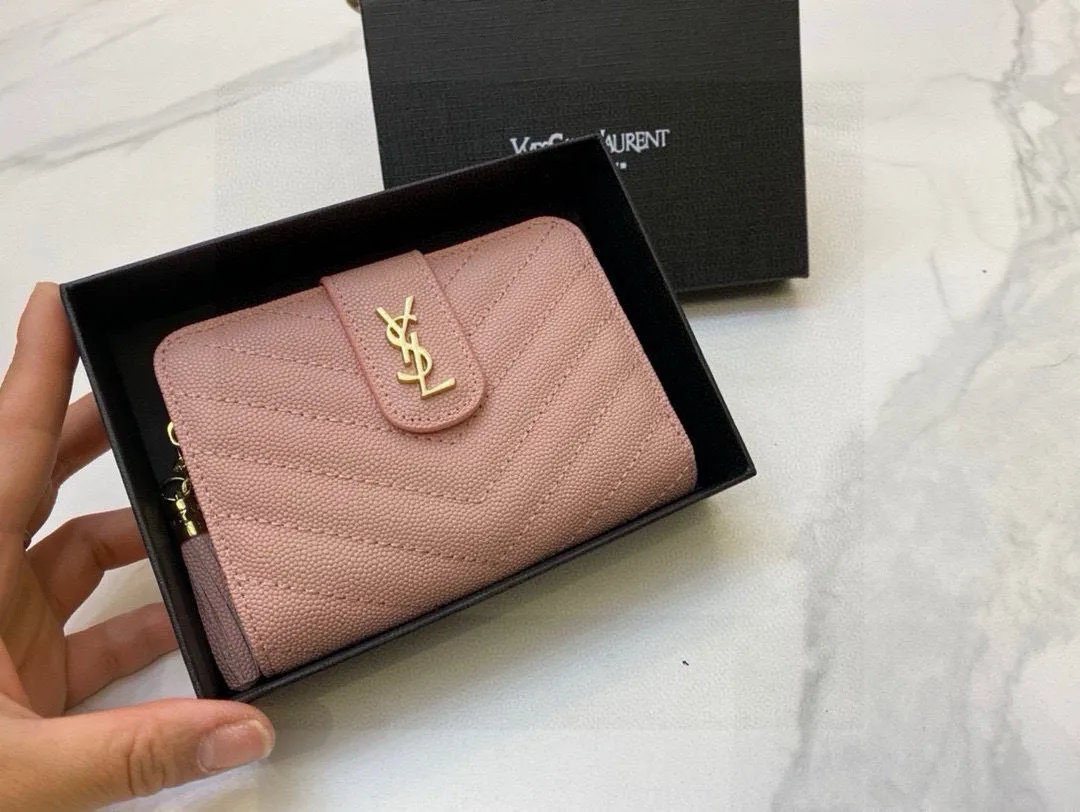 📢📢📢p95 6030圣罗兰 专柜🔥爆款 女士钱包 三折款 💕顶级牛皮 绣线 1:1原单品质 简单百搭 大容量 💕超级美哦 💥15 10