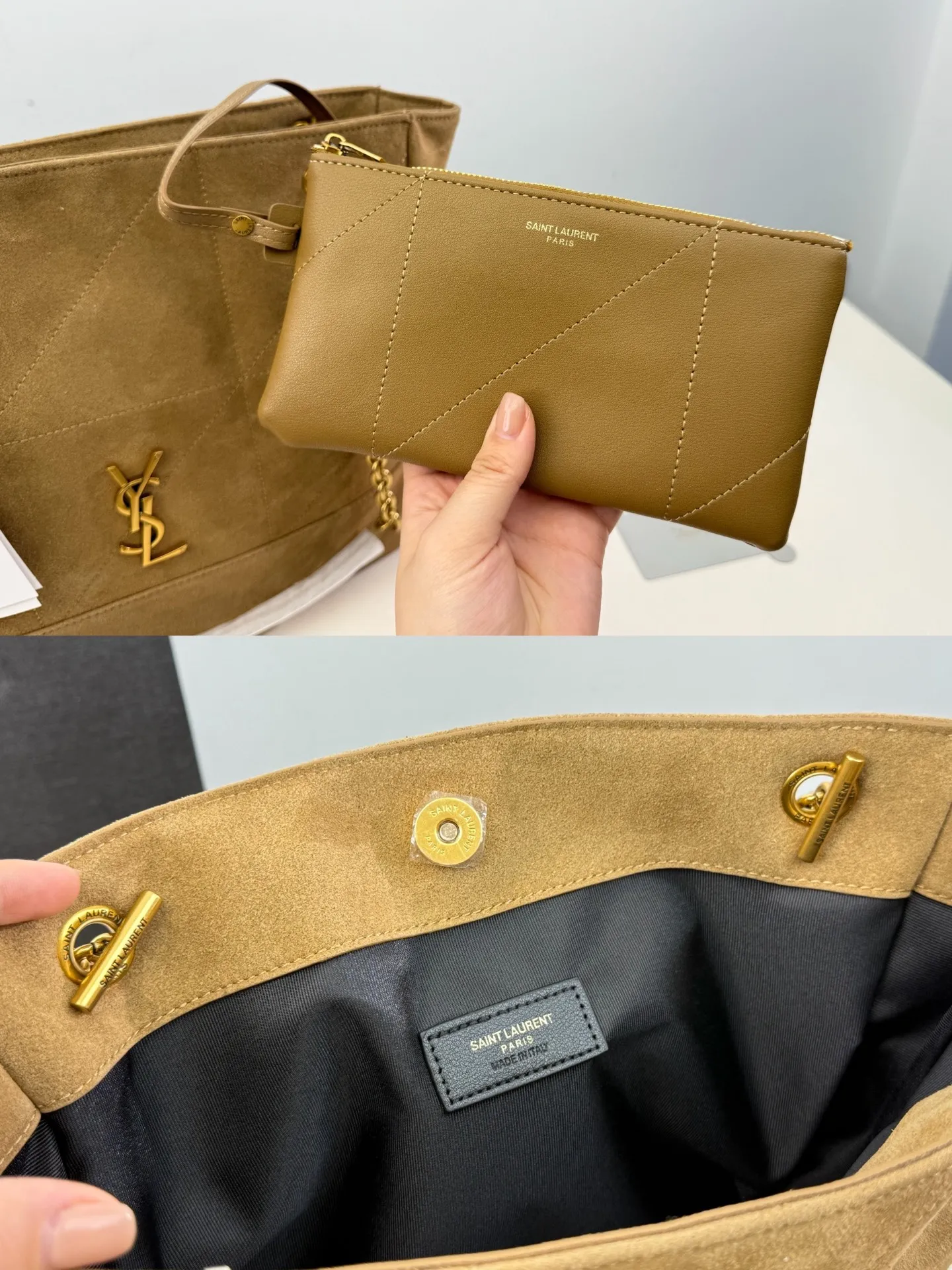 （全套包装⚠️）p220/p215 圣罗兰太好搭配了呜呜呜 Ysl bag 更酷哦！ 面料很耐造 高级感拉满 搜索🔍 垃圾袋 size：34*32cm size：29*27cm