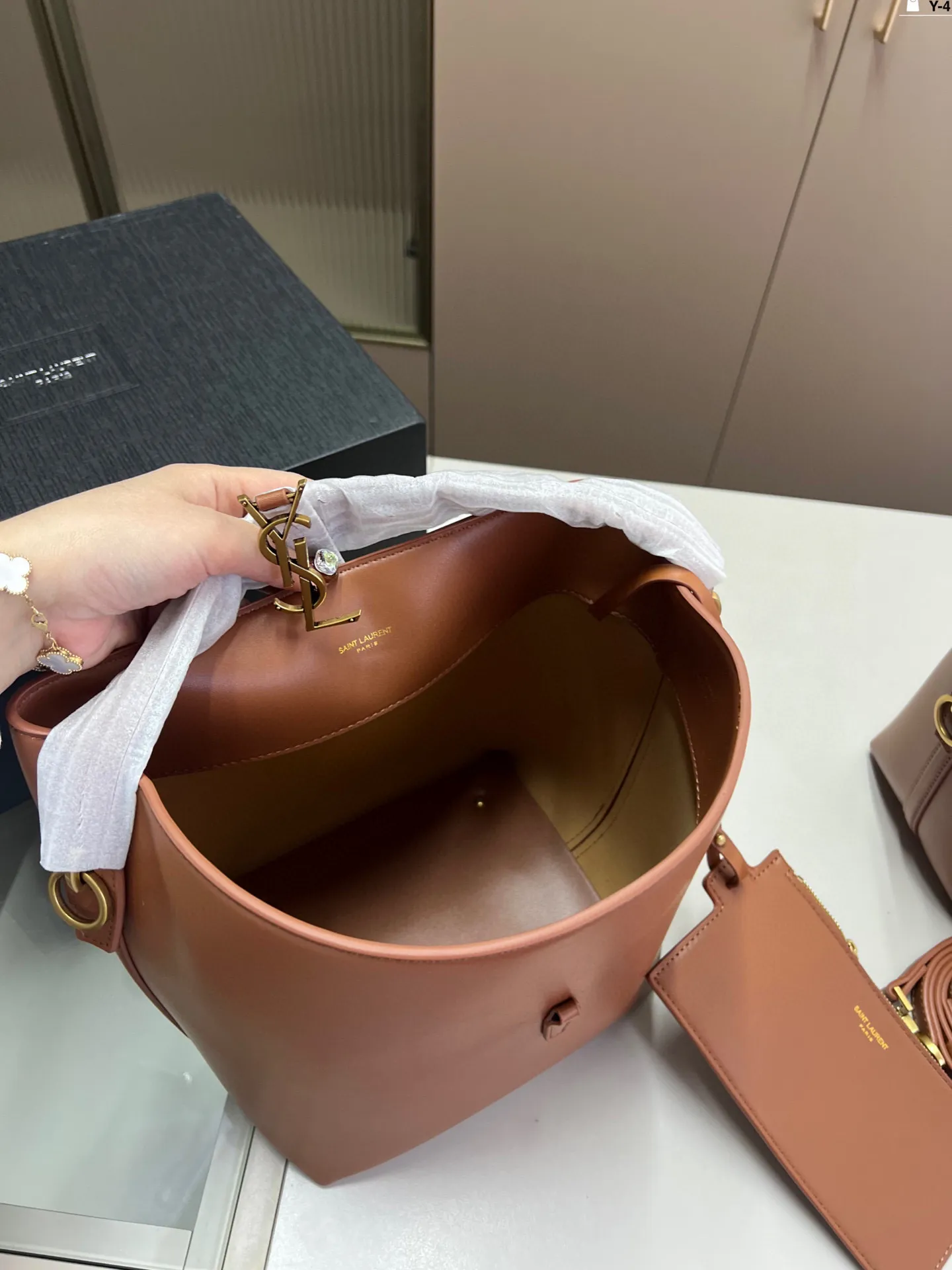 大💰p145 大号配零钱包 中号小号不配 YSL圣罗兰 Hobo水桶包 舒适与精致并存 Y-4尺寸25&times;25/20&times;20/15&times;15折叠盒