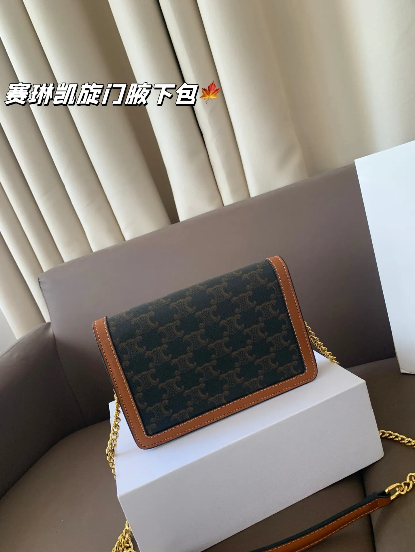 P135 CELIN.Triomphe 赛琳最新款凯旋门腋下包 随便穿什么搭配这个包都是高级风 尺寸19*13折叠盒