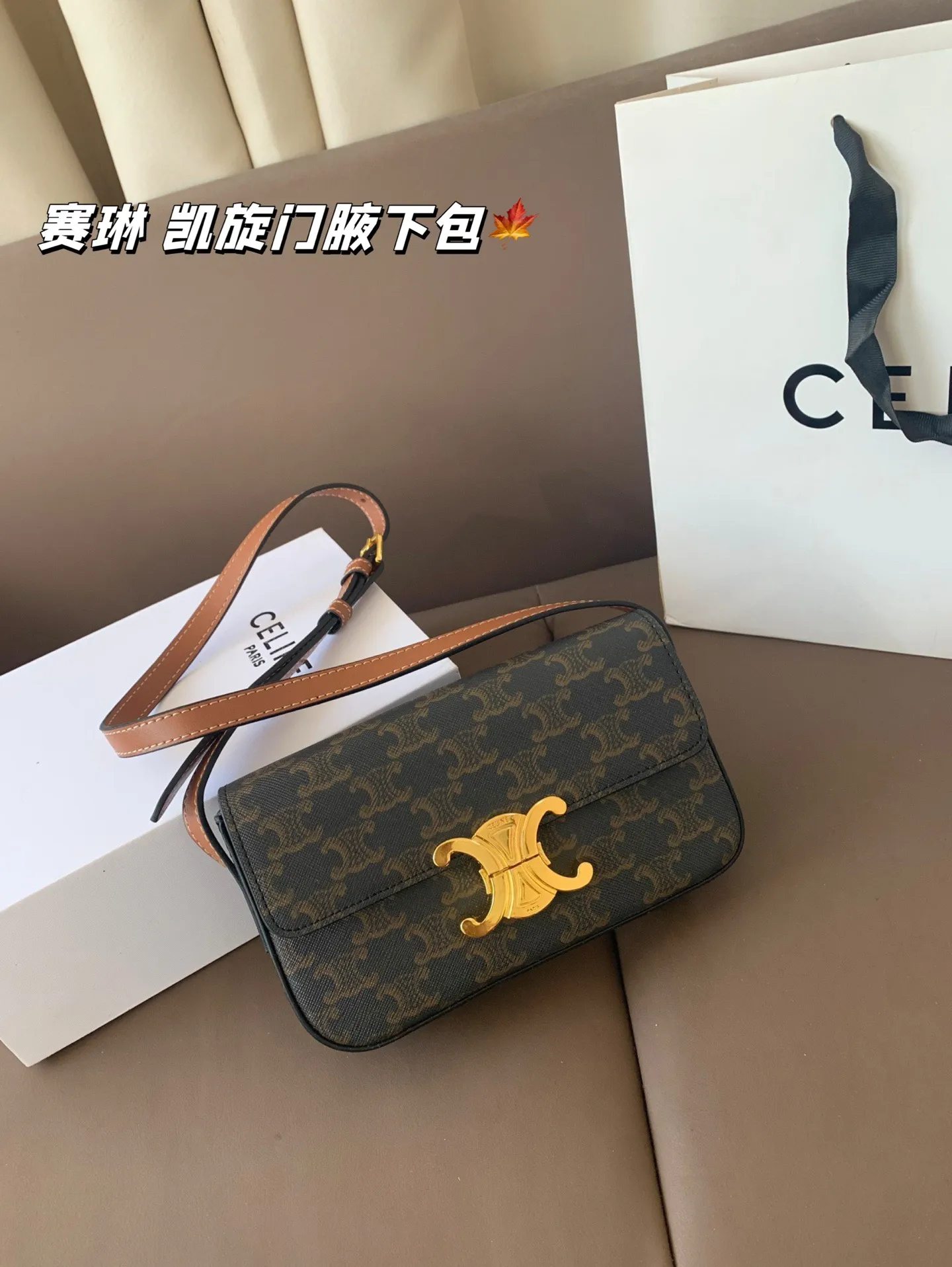 P140 赛琳 凯旋门腋下包 Celine满足日常所有需求 简直能装下整个世界 尺寸20*12折叠盒