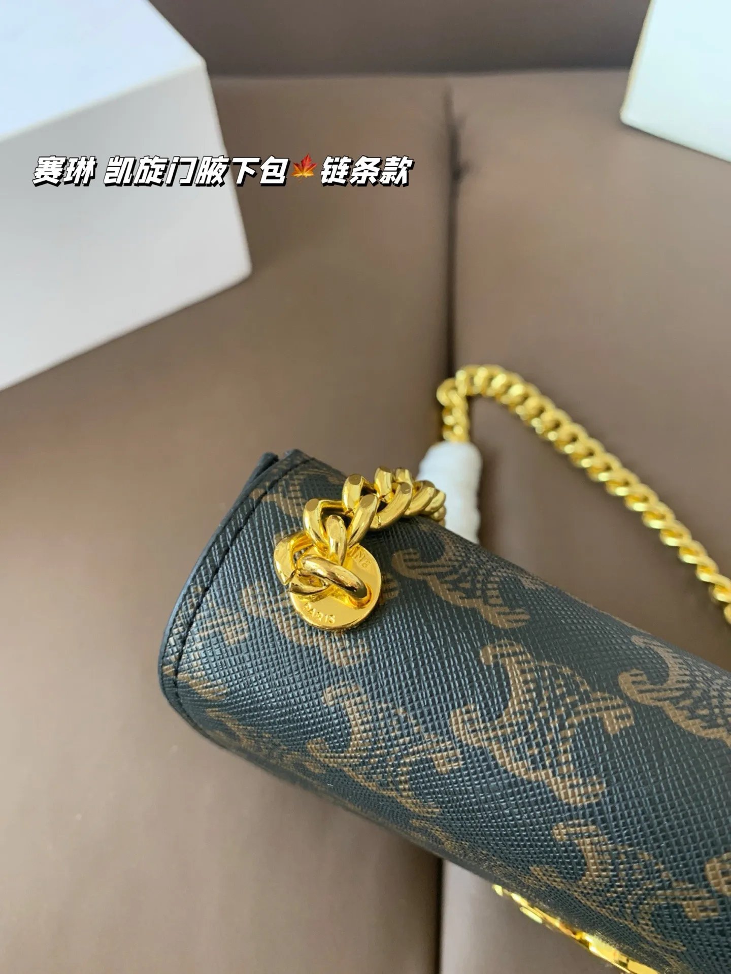 P140 赛琳 凯旋门腋下包（链条款） Celine满足日常所有需求 简直能装下整个世界 尺寸20*12折叠盒