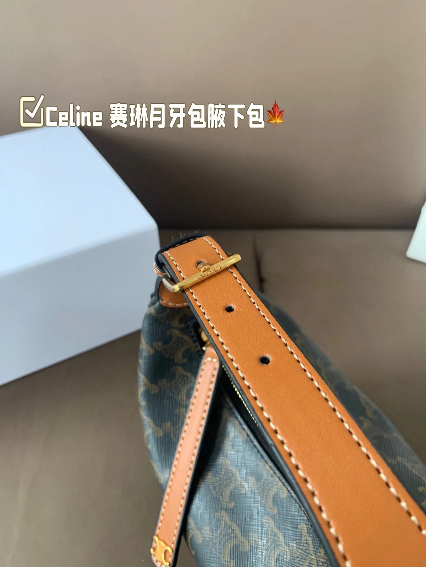 P150 size:22*15 Celine 赛琳最新款腋下包💕 小巧优雅的月牙🌙形轮廓， 上身都是休闲感，真的太🔥了！ 容量可以满足当下出门需求， 夏天很方便的一款，超百搭‼️