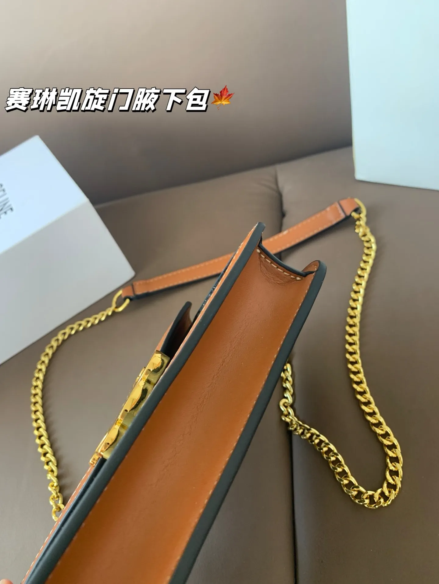 P135 CELIN.Triomphe 赛琳最新款凯旋门腋下包 随便穿什么搭配这个包都是高级风 尺寸19*13折叠盒