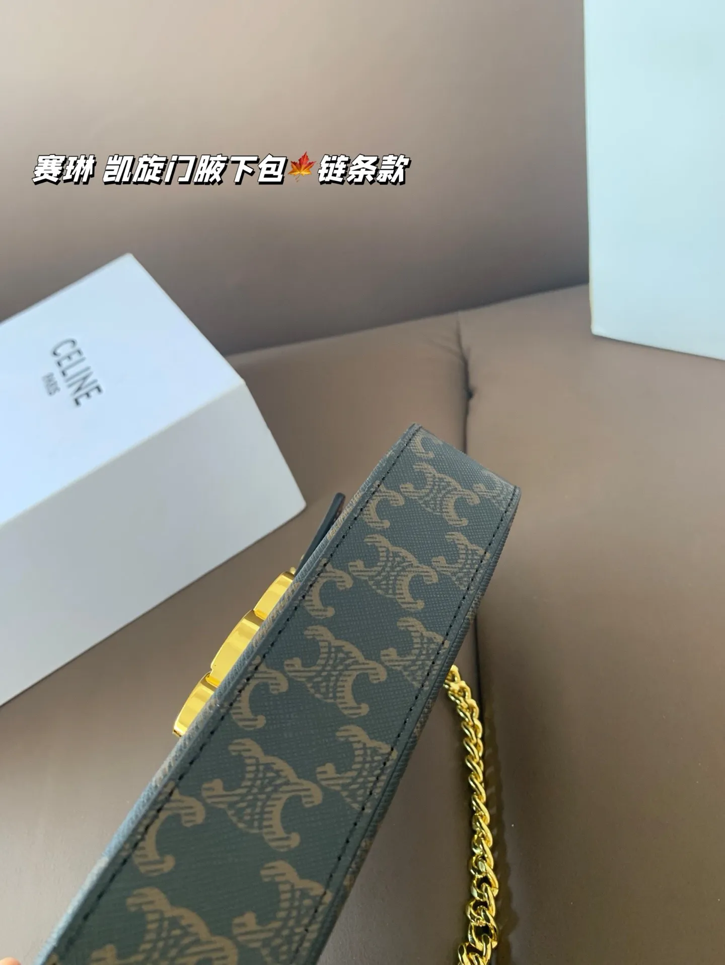 P140 赛琳 凯旋门腋下包(链条款) Celine满足日常所有需求 简直能装下整个世界 尺寸20*12折叠盒