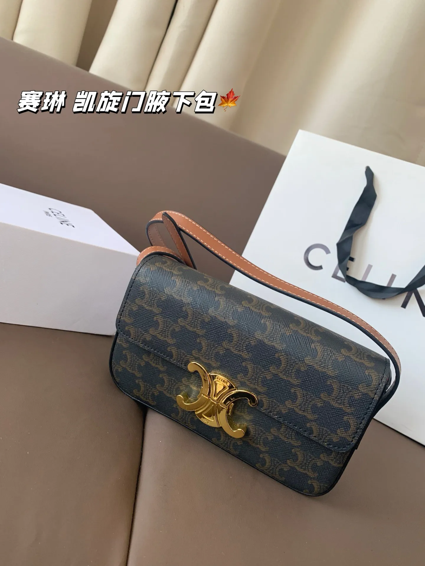 P140 赛琳 凯旋门腋下包 Celine满足日常所有需求 简直能装下整个世界 尺寸20*12折叠盒