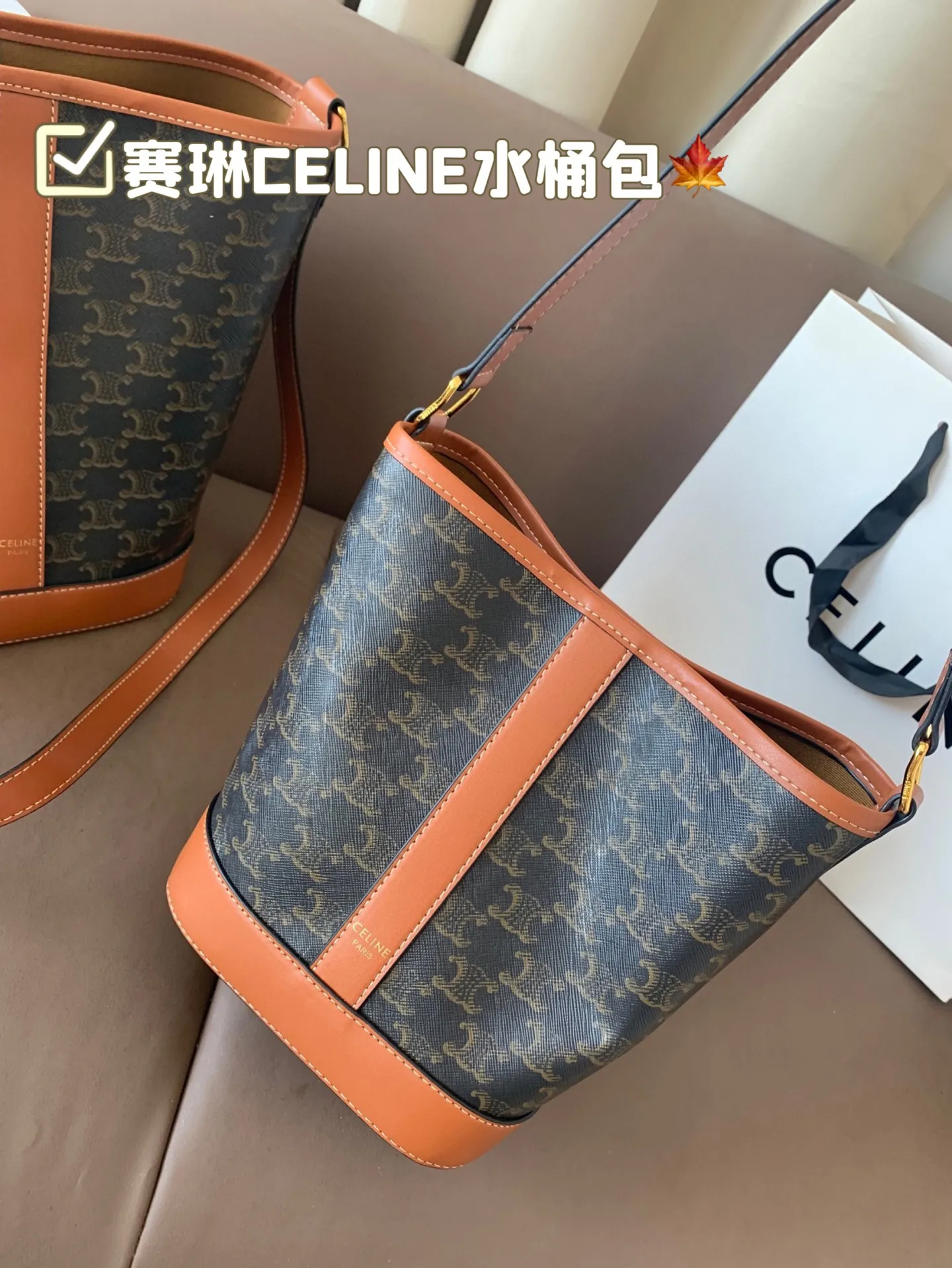 大P130 小P125 赛琳CELINE 水桶包 水桶造型 经典凯旋门 时尚简约 通勤日常皆可的百搭神器 尺寸25&times;27/18&times;22配盒