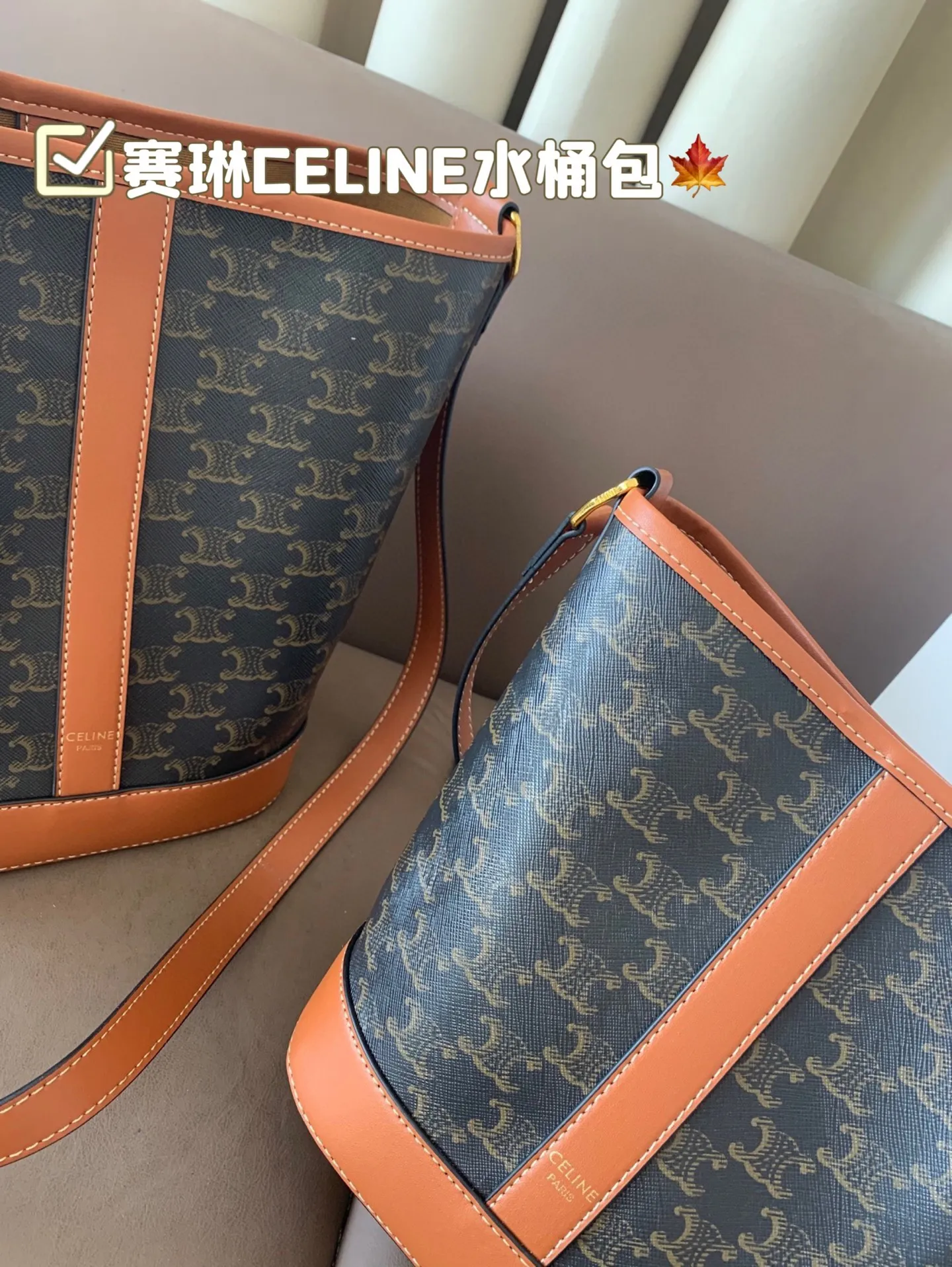 大P130 小P125 赛琳CELINE 水桶包 水桶造型 经典凯旋门 时尚简约 通勤日常皆可的百搭神器 尺寸25×27/18×22配盒