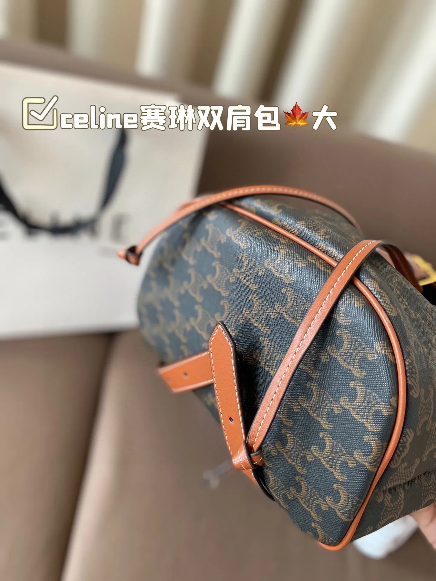 P160 配折叠盒子 赛琳双肩包 celine新品预告本命老花双肩包 释放双手！复古小巧 实用性设计肩带长度可调节容量满满经典学院风休闲日常 老花经典加持日常的优秀单品很有学识氛围的通勤自在的复古少女感 减龄青春又文气巴黎女孩的年轻单品 尺寸23*30