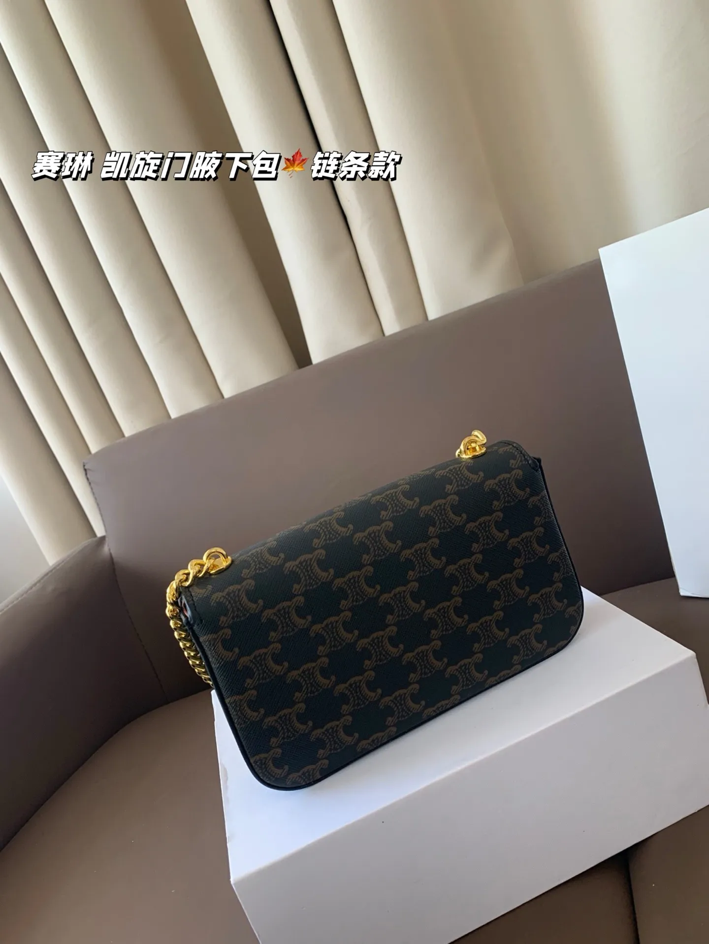 P140 赛琳 凯旋门腋下包(链条款) Celine满足日常所有需求 简直能装下整个世界 尺寸20*12折叠盒