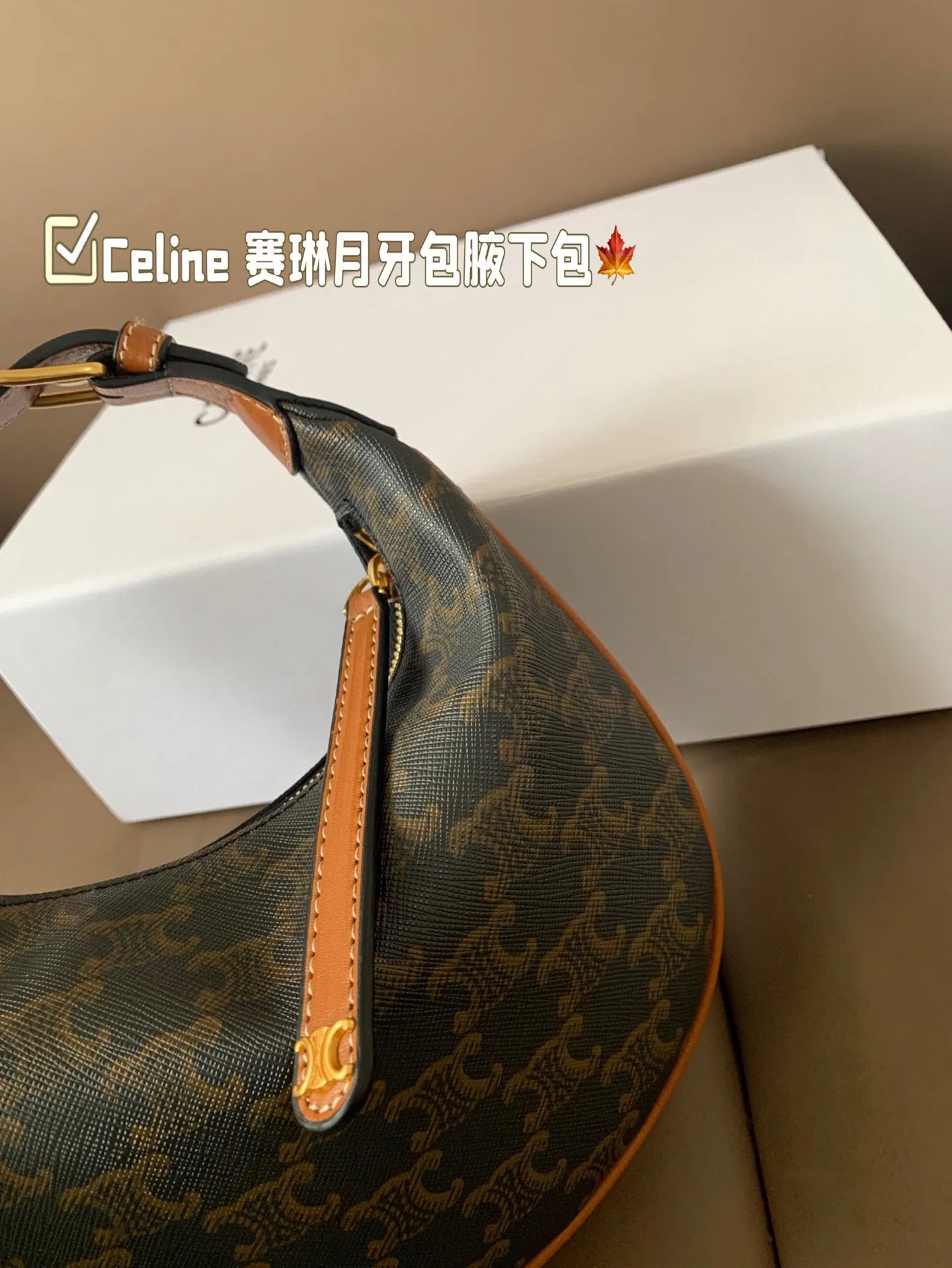 P150 size:22*15 Celine 赛琳最新款腋下包💕 小巧优雅的月牙🌙形轮廓, 上身都是休闲感,真的太🔥了! 容量可以满足当下出门需求, 夏天很方便的一款,超百搭‼️