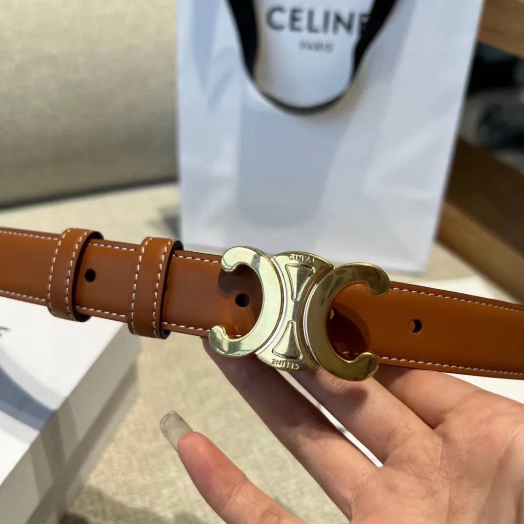 P90 顶级原厂正品级别，非市场普通品质，超火赛琳celine20上凯旋门腰带2.5mm精品 顶级进口制作，手感柔软细腻，上身效果超级好看