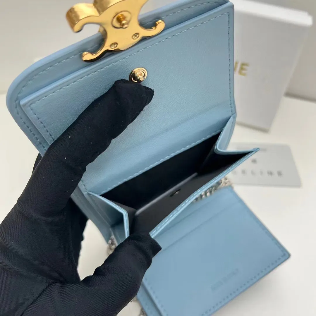 P100🎀Celine 10783 链条可拆卸🎀颜色 矿物灰 🎀尺寸 11*10*5🎀Celine凯旋门非常炫美的一个系列,专柜同步,采用头层牛皮,精致时尚!可以单肩背,也可做钱包使用,凹造型必备!