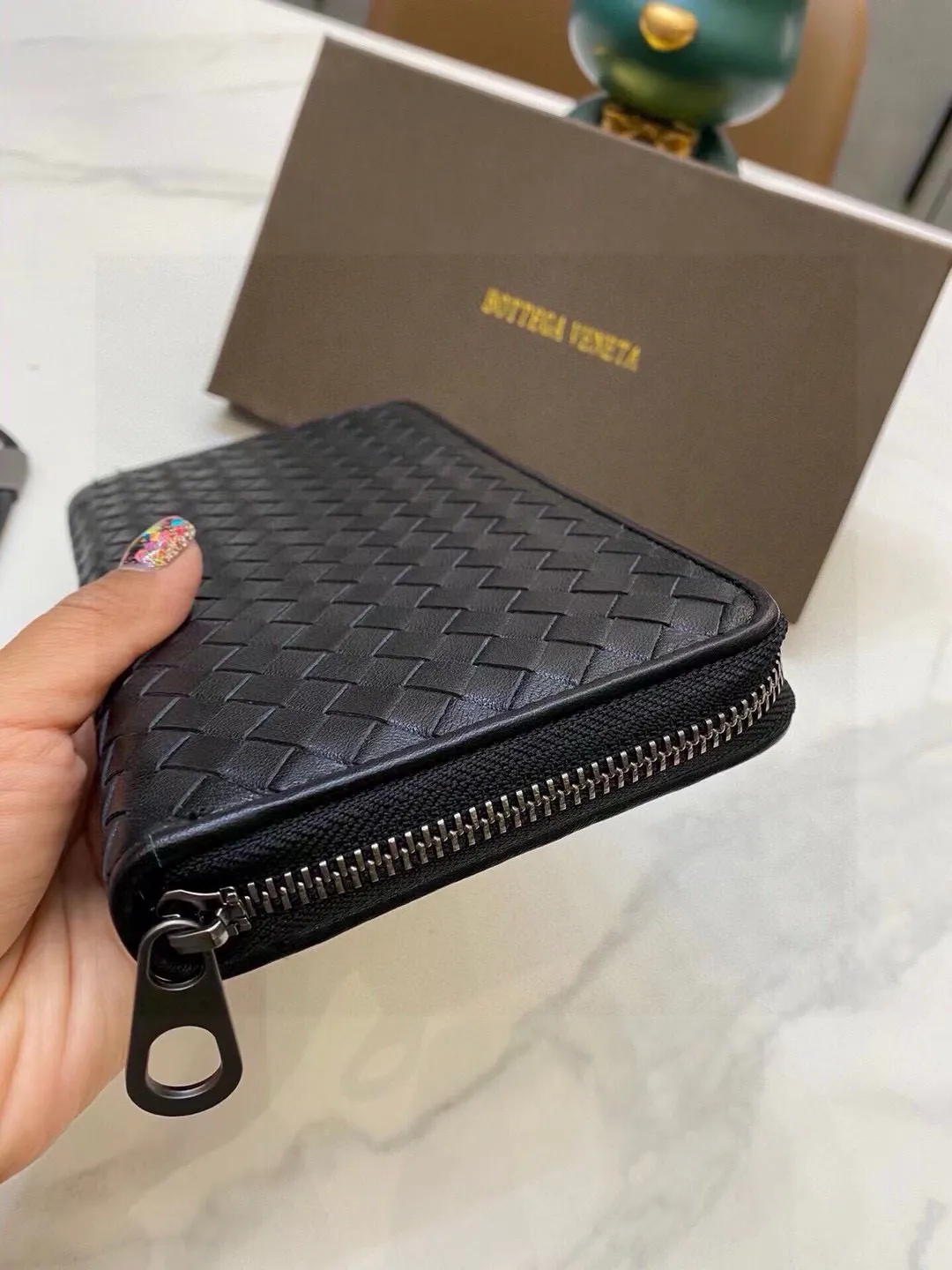 📢📢📢p110 8888Bv 专柜经典款钱包 手拿包 💕全羊皮皮 人工编织 大号手包 简单百搭 p110