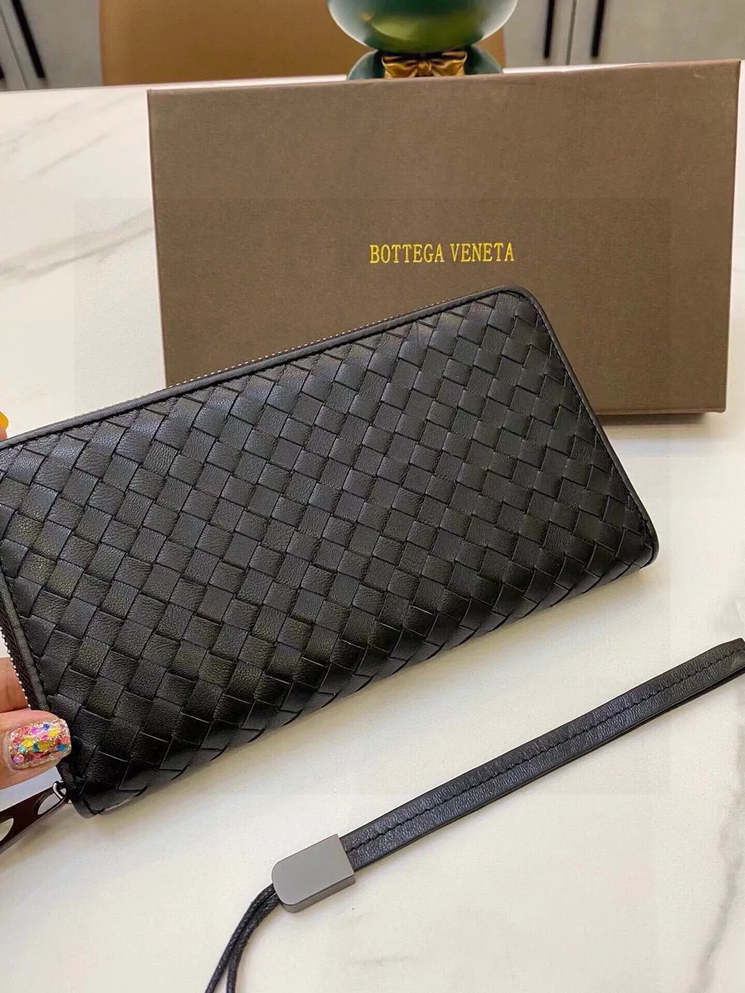 📢📢📢p110 8888Bv 专柜经典款钱包 手拿包 💕全羊皮皮 人工编织 大号手包 简单百搭 p110