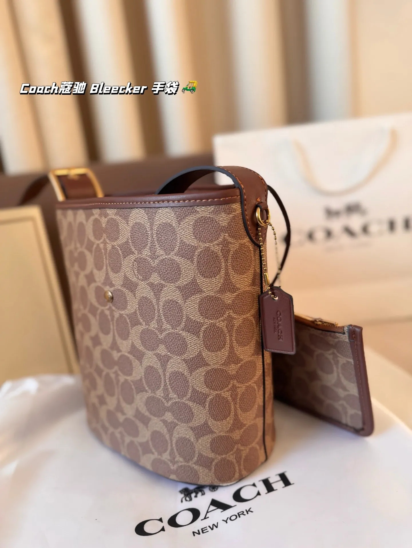 P155 Coach蔻驰| Bleecker 手袋 背上 Coach Bleecker手袋超柔软鞣制皮革质感满满简约百搭还什么都能装下 上班通勤也要处处保持时髦愈 尺寸 20*22