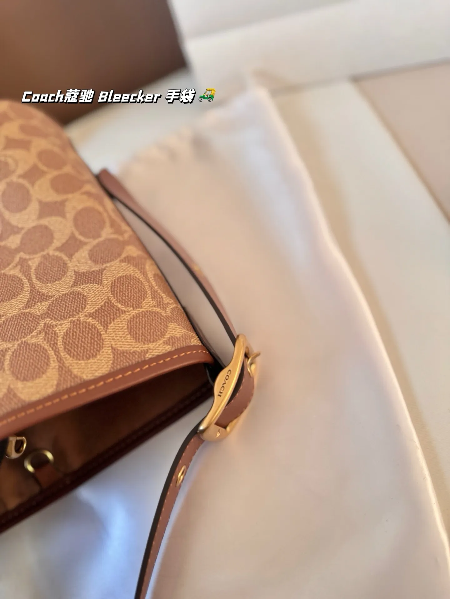 P155 Coach蔻驰| Bleecker 手袋 背上 Coach Bleecker手袋超柔软鞣制皮革质感满满简约百搭还什么都能装下 上班通勤也要处处保持时髦愈 尺寸 20*22