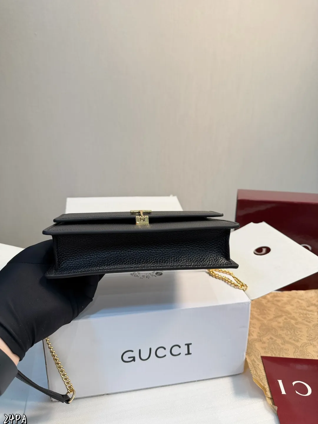 ❤️p155(礼盒包装)❤️ GUCCI|Half horsebit爆款半马衔扣 新款woc链条包 链条可拆卸 可做手包 钱包 百搭小包包推荐✔️ 尺寸20*12cm