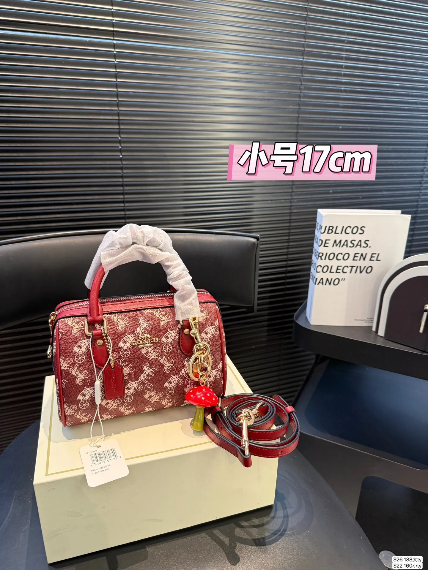 大号P180 小号P160 配盒子 COACH 2026 款 1月🆕可爱起来真的是没边🎀 让我们一起给生活，一点&ldquo;颜色&rdquo;瞧瞧[耶R] 在非黑即白的都市背景下，手袋是跳跃的一抹彩虹，为生活增添了彩色的调和剂❤️ 尺寸大号25 17 小号17 12 货号大号188 小号160