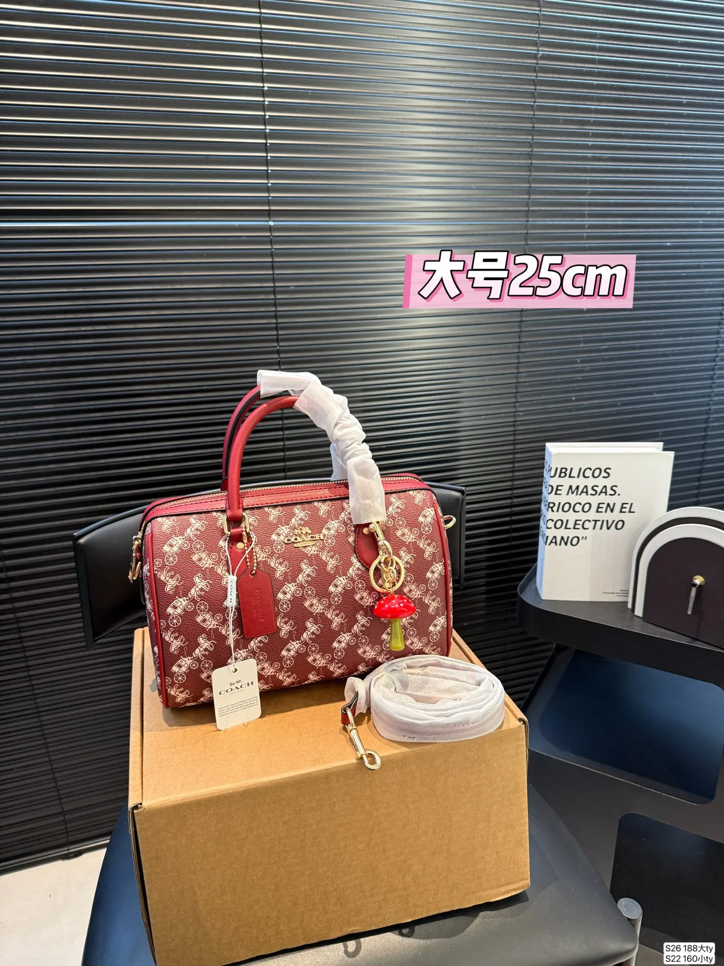 大号P180 小号P160 配盒子 COACH 2026 款 1月🆕可爱起来真的是没边🎀 让我们一起给生活，一点&ldquo;颜色&rdquo;瞧瞧[耶R] 在非黑即白的都市背景下，手袋是跳跃的一抹彩虹，为生活增添了彩色的调和剂❤️ 尺寸大号25 17 小号17 12 货号大号188 小号160