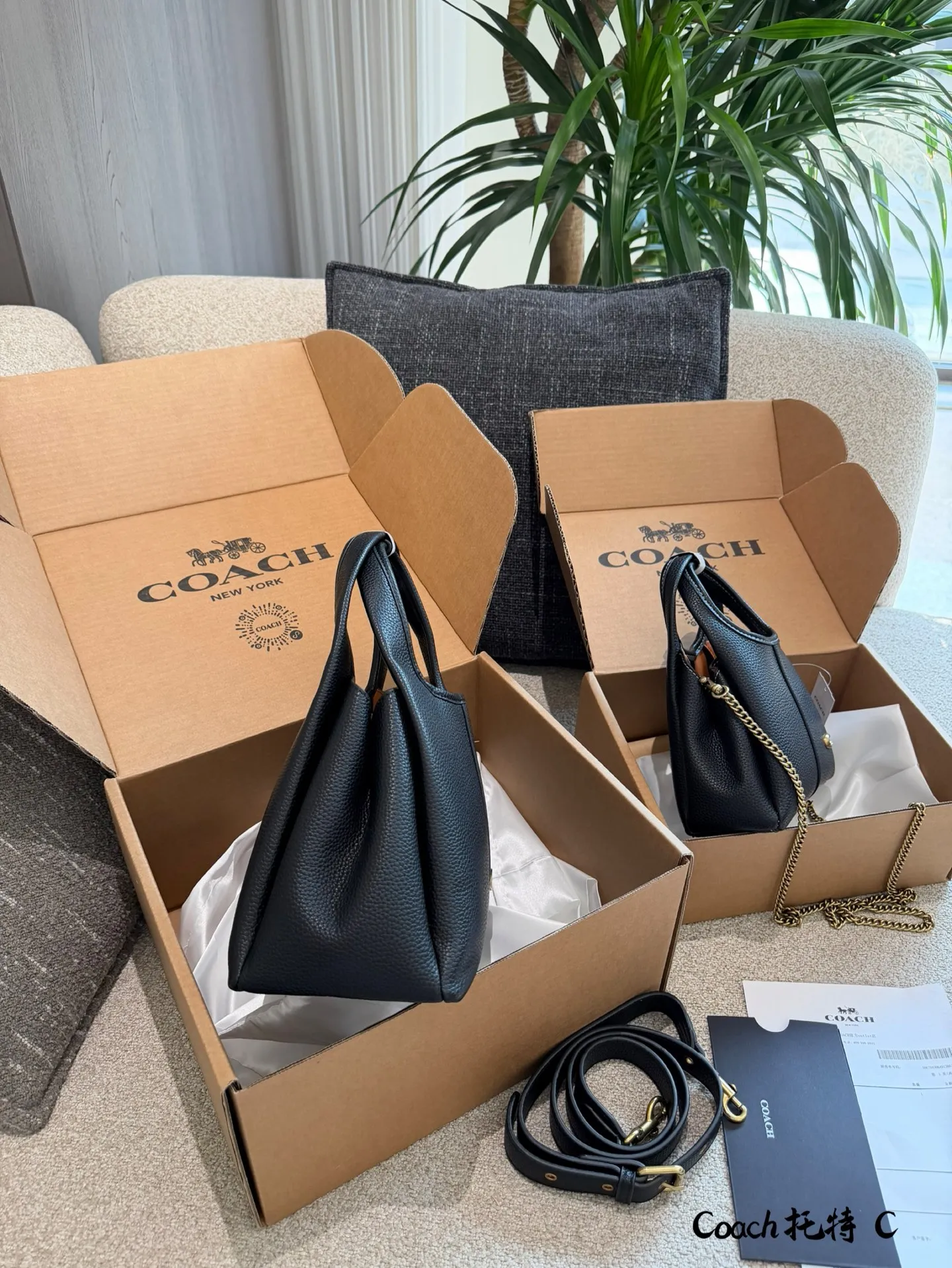 p165p180 COACH LANA 23号单肩包 👜COACH LANA 23号单肩包,荔枝纹头层牛皮,手感柔软耐用,浅灰调超百搭,通勤休闲都能轻松驾驭✨。23cm16cm 小巧尺寸,手提斜挎随心切换,内部隔层方便收纳手机、钥匙、口红等日常小物。金色C字Logo点缀,低调又有辨识度,简约优雅风格,秋冬大衣、针织衫都能轻松搭配,实用又时髦!