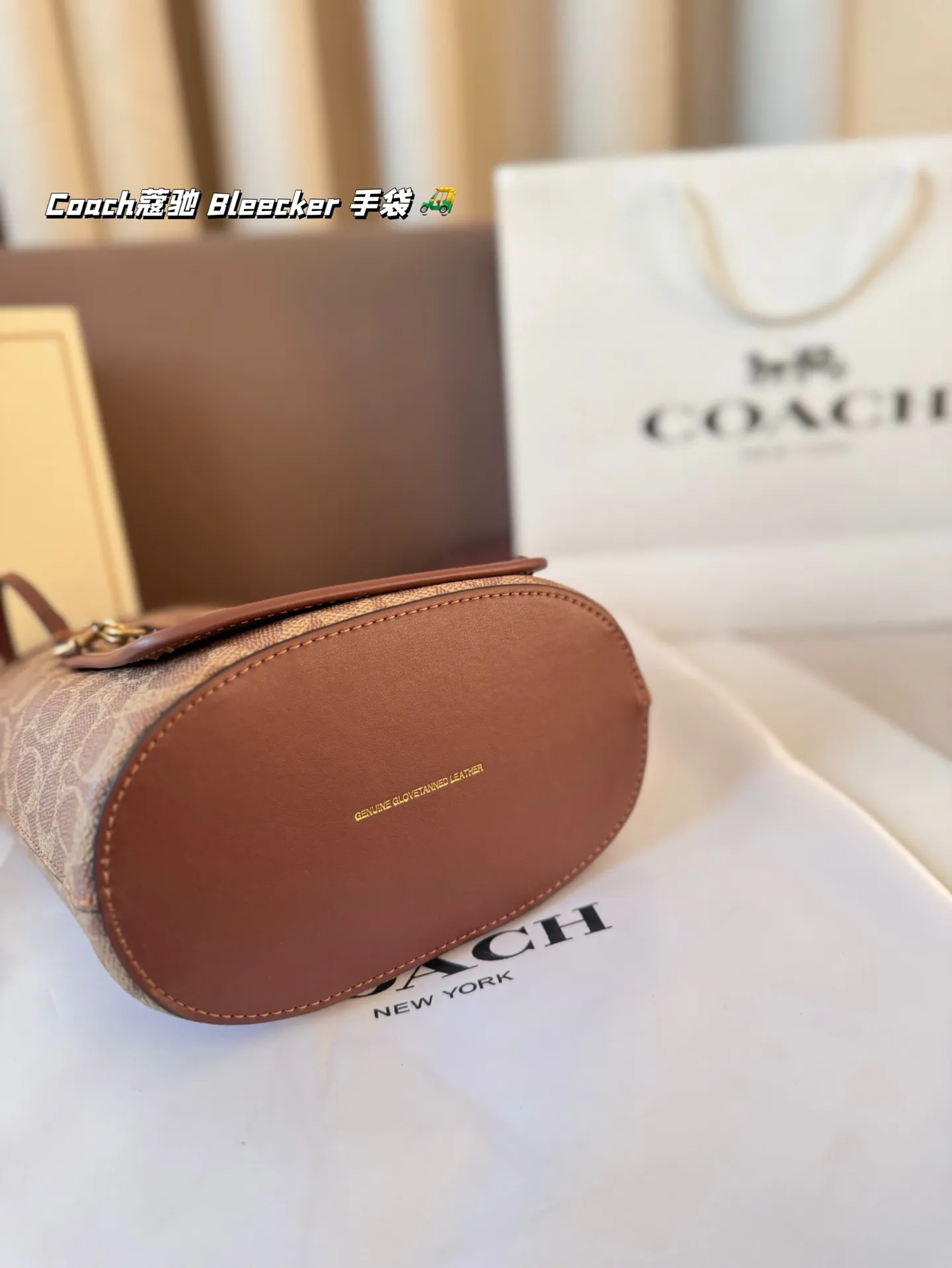 P155 Coach蔻驰| Bleecker 手袋 背上 Coach Bleecker手袋超柔软鞣制皮革质感满满简约百搭还什么都能装下 上班通勤也要处处保持时髦愈 尺寸 20*22