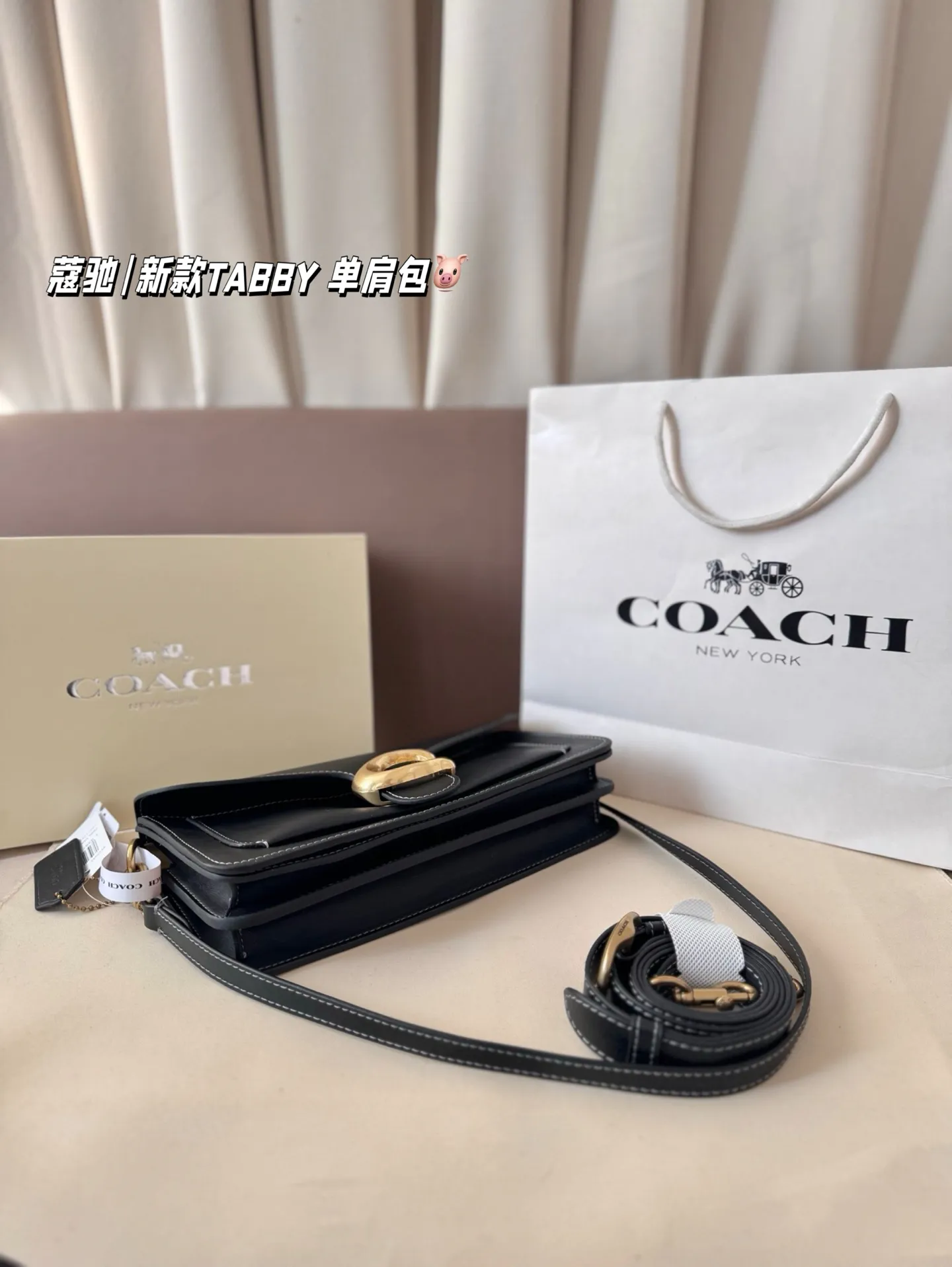 P195 配折叠盒 新罗蔻驰|新款TABBY 单肩包 本季的 Tabby 包 真的绝了! 触感柔软到上头~ 采用 Natural Grain 自然纹路皮革, 皮质更薄、更软,垂坠感特别自然, 背起来就是那种很松弛又很酷的 随性氛围感,真的太飒了! 这次推出的全新配色也超级适合秋冬, 低调高级、耐看又显气质。 属于那种越看越上头的颜色!🍂✨ 尺寸26*14