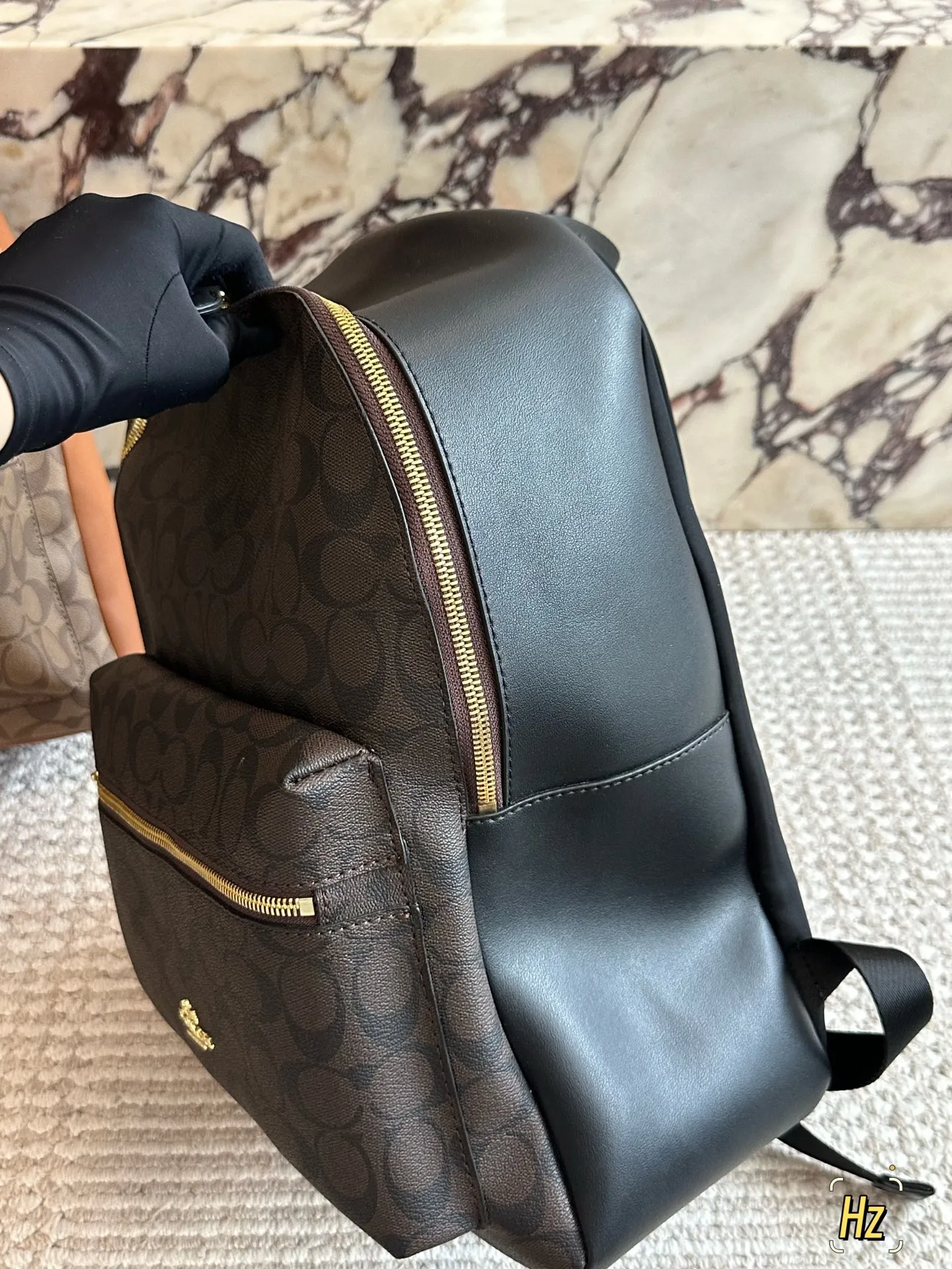 💰180 size:32*41cm C家 双肩包 双拉链/双隔层! 最经典实用的一款男士双肩包 强烈推荐! ⚠️小长假需要一个它! 搜索🔍coach 双肩包