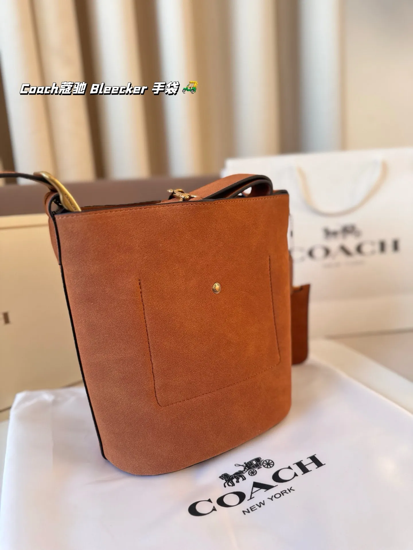 P155 Coach蔻驰| Bleecker 手袋 背上 Coach Bleecker手袋超柔软鞣制皮革质感满满简约百搭还什么都能装下 上班通勤也要处处保持时髦愈 尺寸 20*22